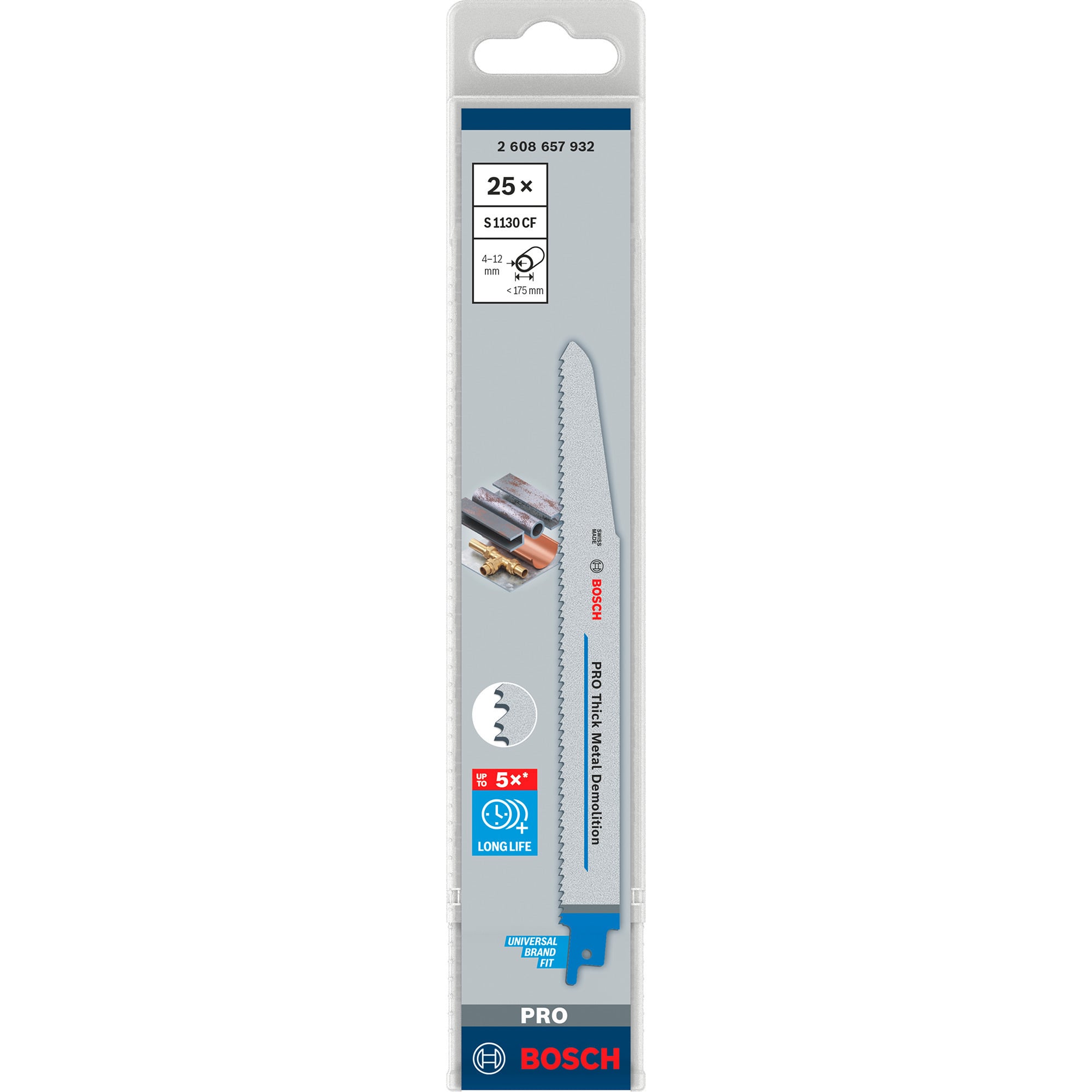 PRO Thick Metal Demolition Säbelsägeblatt S 1130 CF, 25 Stück