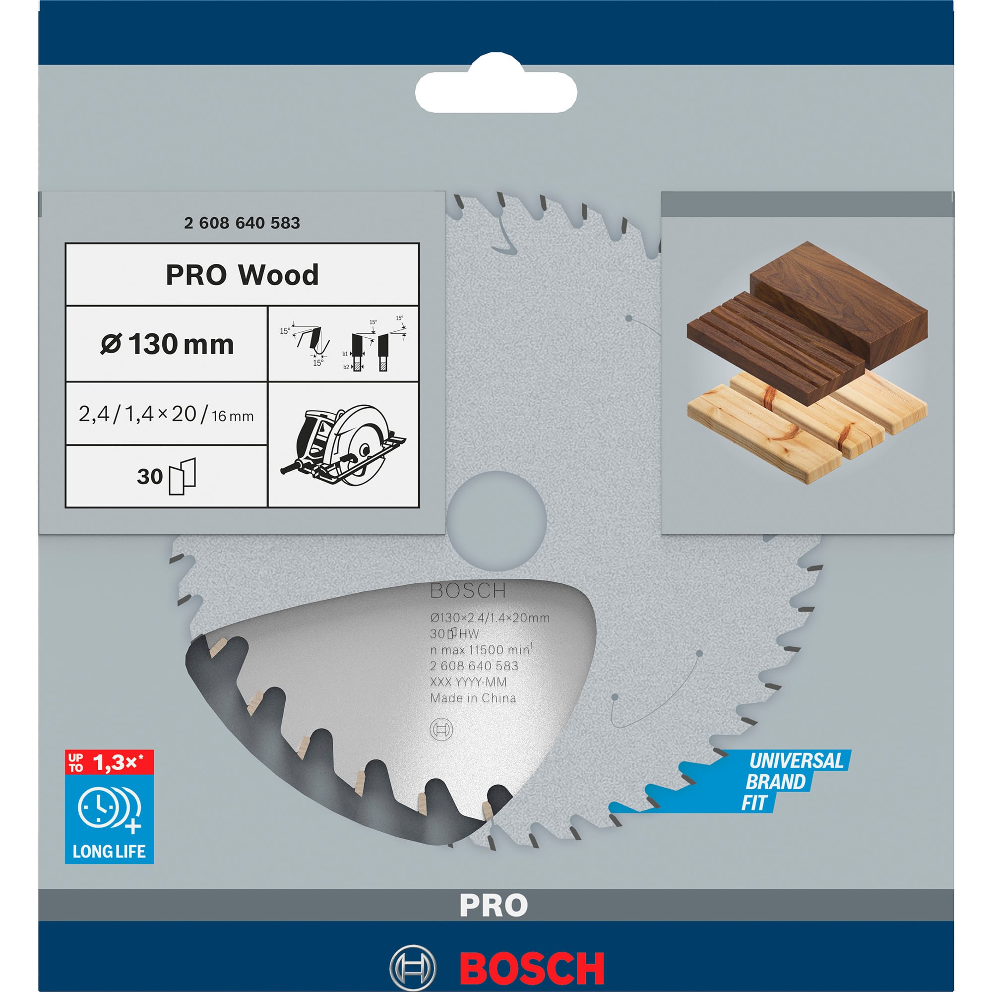 PRO Wood Kreissägeblatt, Ø 130mm, 30Z