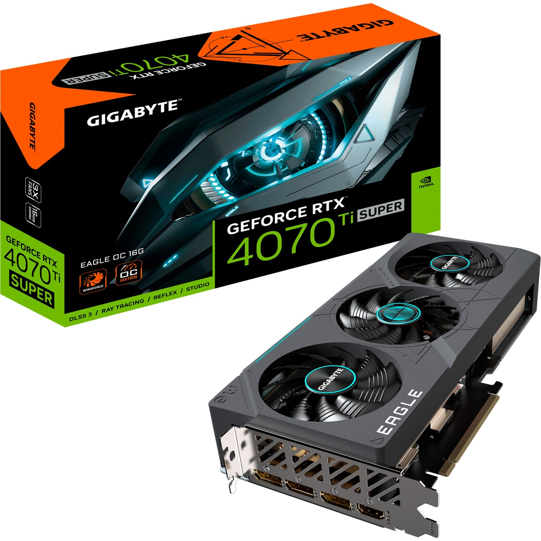 Gigabyte GeForce RTX 4070 Ti SUPER EAGLE OC 16G, Grafikkarte | 04719331354114 Gigabyte GeForce RTX 4070 Ti SUPER EAGLE OC 16G, Grafikkarte | 04719331354114