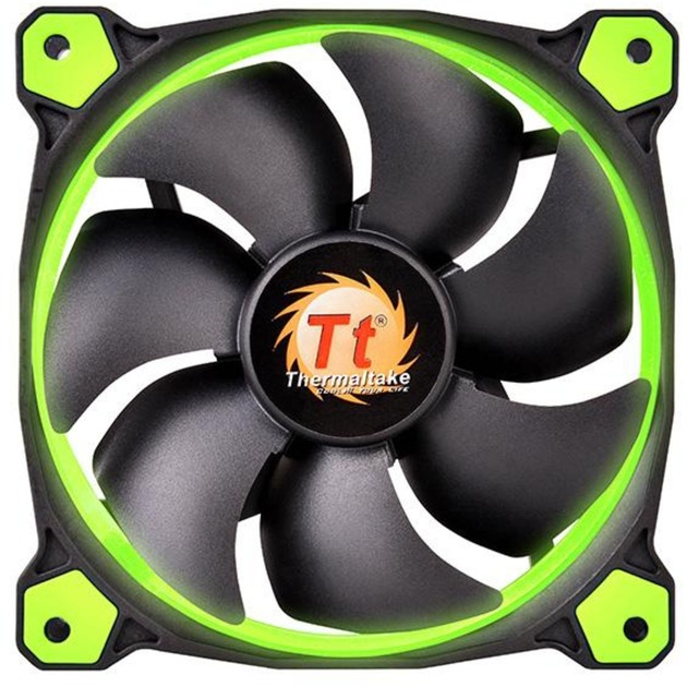 Riing 14 LED Green 140x140x25, Gehäuselüfter