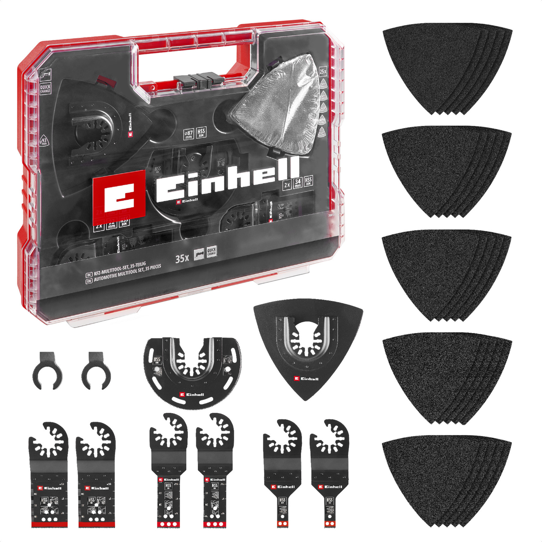 Multitool-Set 35-teilig, in XL-PLUS-CASE, Sägeblatt-Satz