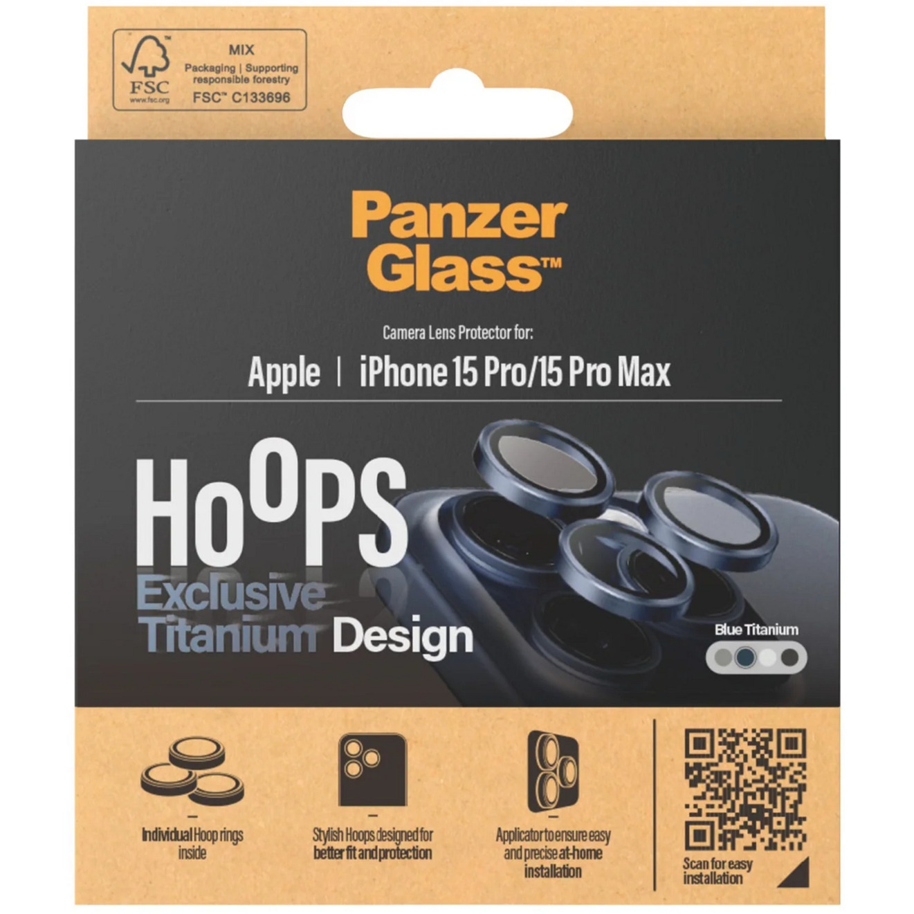 Hoops Titanium Kameraschutz, Schutzfolie