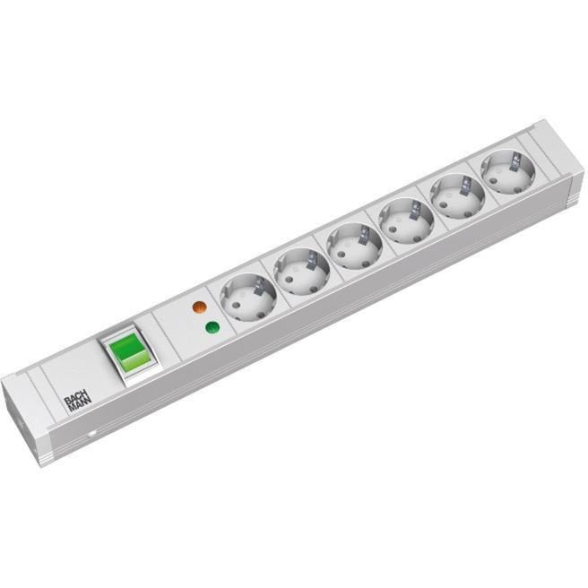 Bachmann 19″ IT PDU Steckdosenleiste Basic 8-fach, 1HE Alu | 04016514011032 Bachmann 19″ IT PDU Steckdosenleiste Basic 8-fach, 1HE Alu | 04016514011032