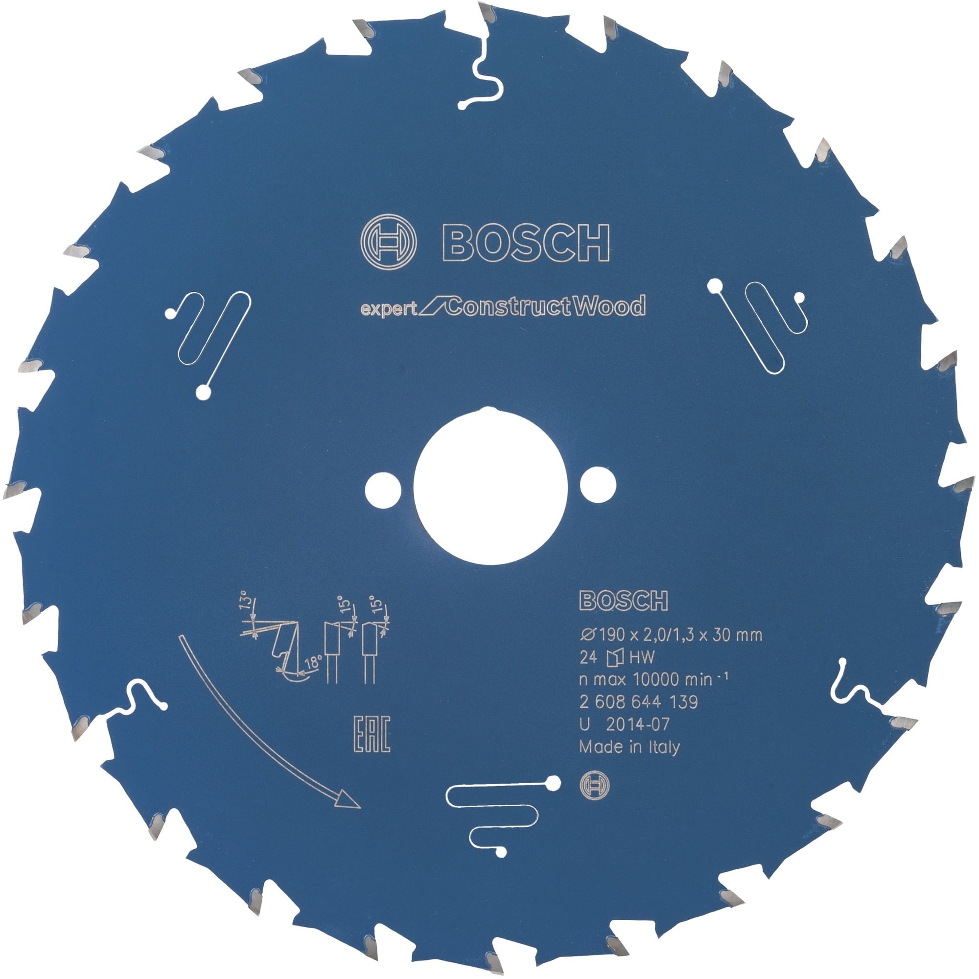 EXPERT Construct Wood Kreissägeblatt, Ø 190mm, 24Z