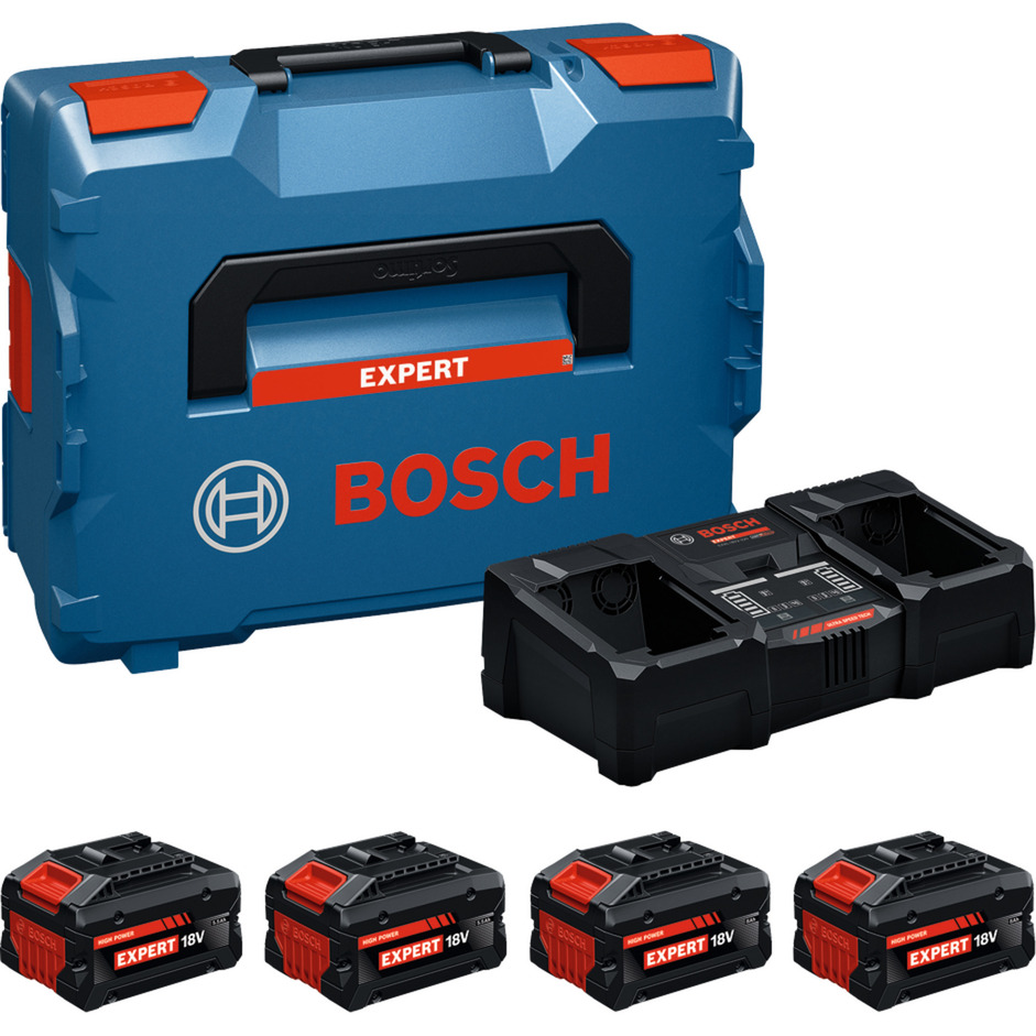 EXPERT Starter-Set 18V, 2x EXBA 18V-80/-55 + Ladegerät EXAL18V2-320