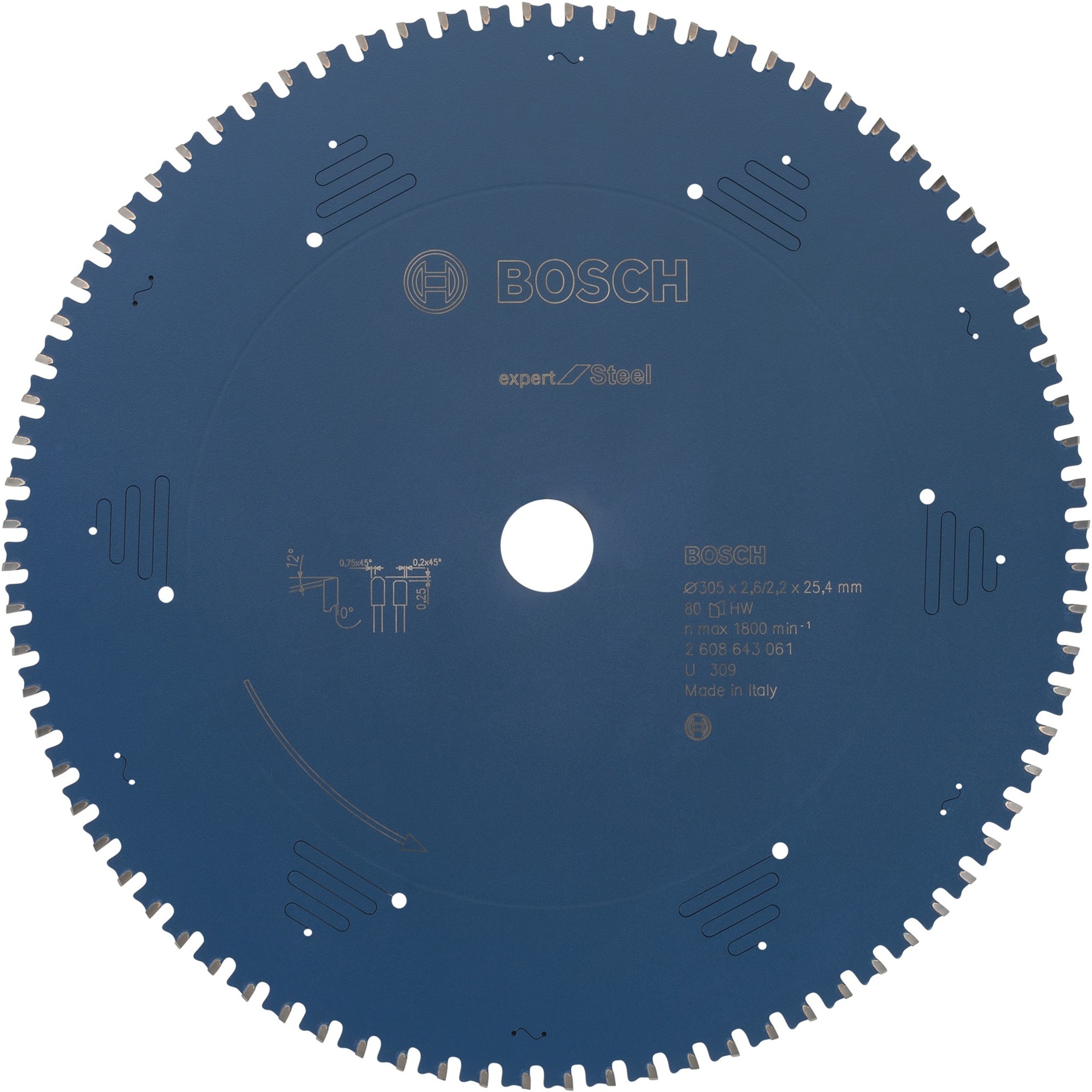 EXPERT Steel Kreissägeblatt, Ø 305mm, 80Z