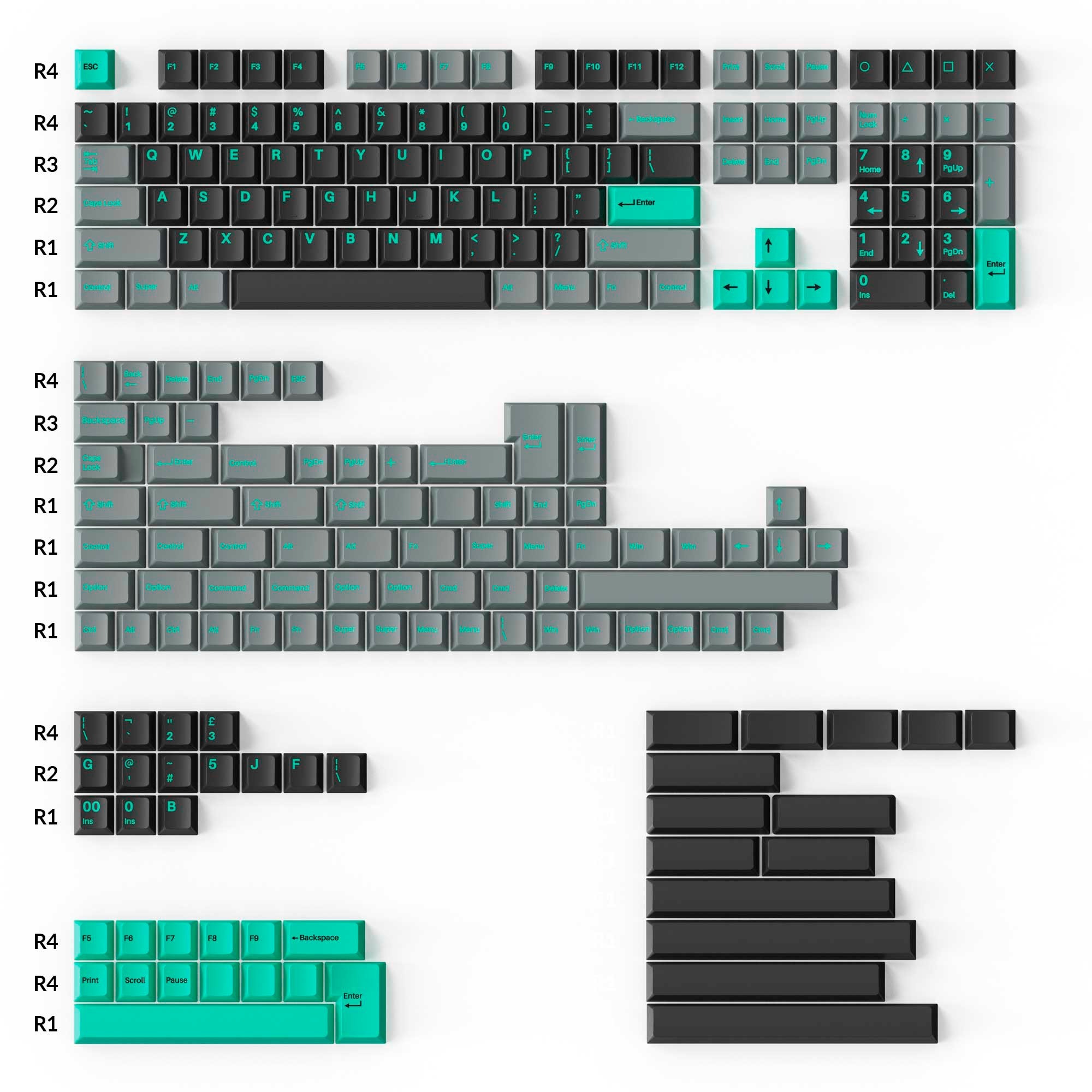 Keychron Cherry Profile Double-Shot PBT Full Keycap-Set – Hacker Mint, Tastenkappe | 04895248818472 Keychron Cherry Profile Double-Shot PBT Full Keycap-Set – Hacker Mint, Tastenkappe | 04895248818472
