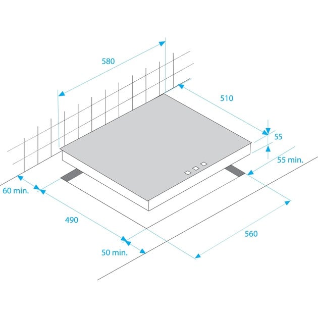 BEKO HIC 64503 TX, Autarkes Kochfeld schwarz