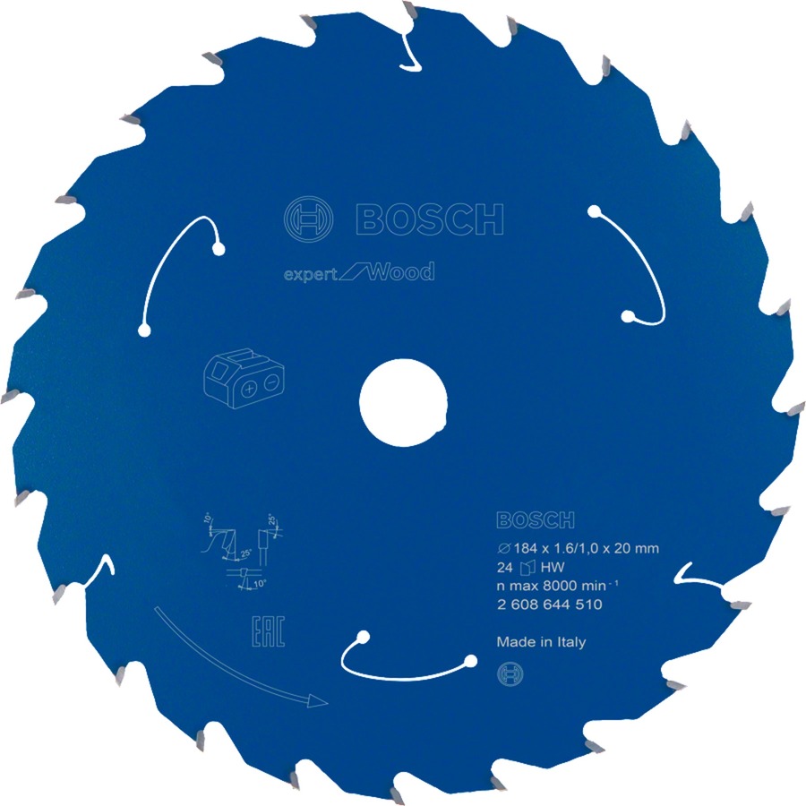 EXPERT Wood Kreissägeblatt, Ø 184mm, 24Z