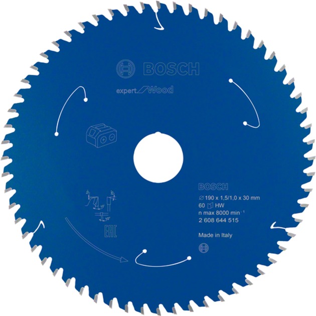 EXPERT Wood Kreissägeblatt, Ø 190mm, 60Z