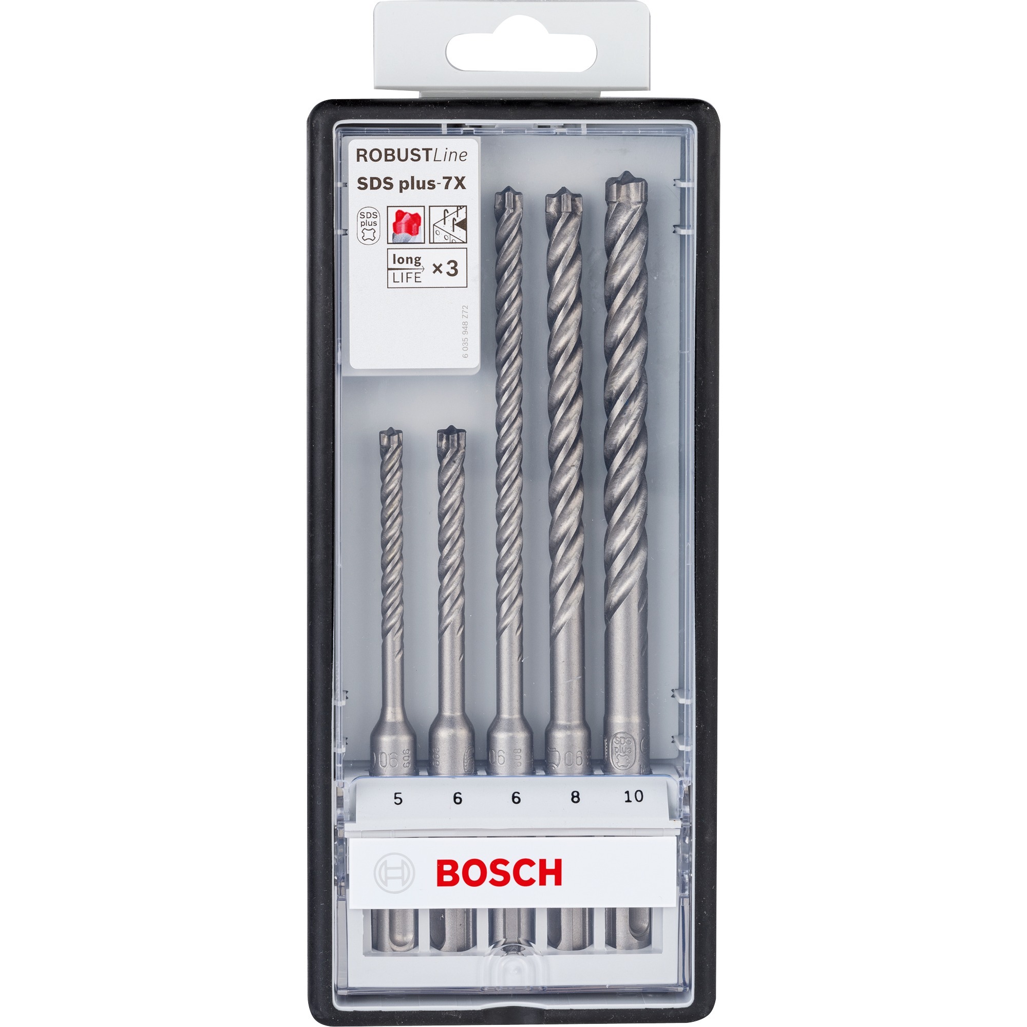 Bosch Hammerbohrer-Satz SDS-plus-7X, 5-teilig | 03165140845090 Bosch Hammerbohrer-Satz SDS-plus-7X, 5-teilig | 03165140845090