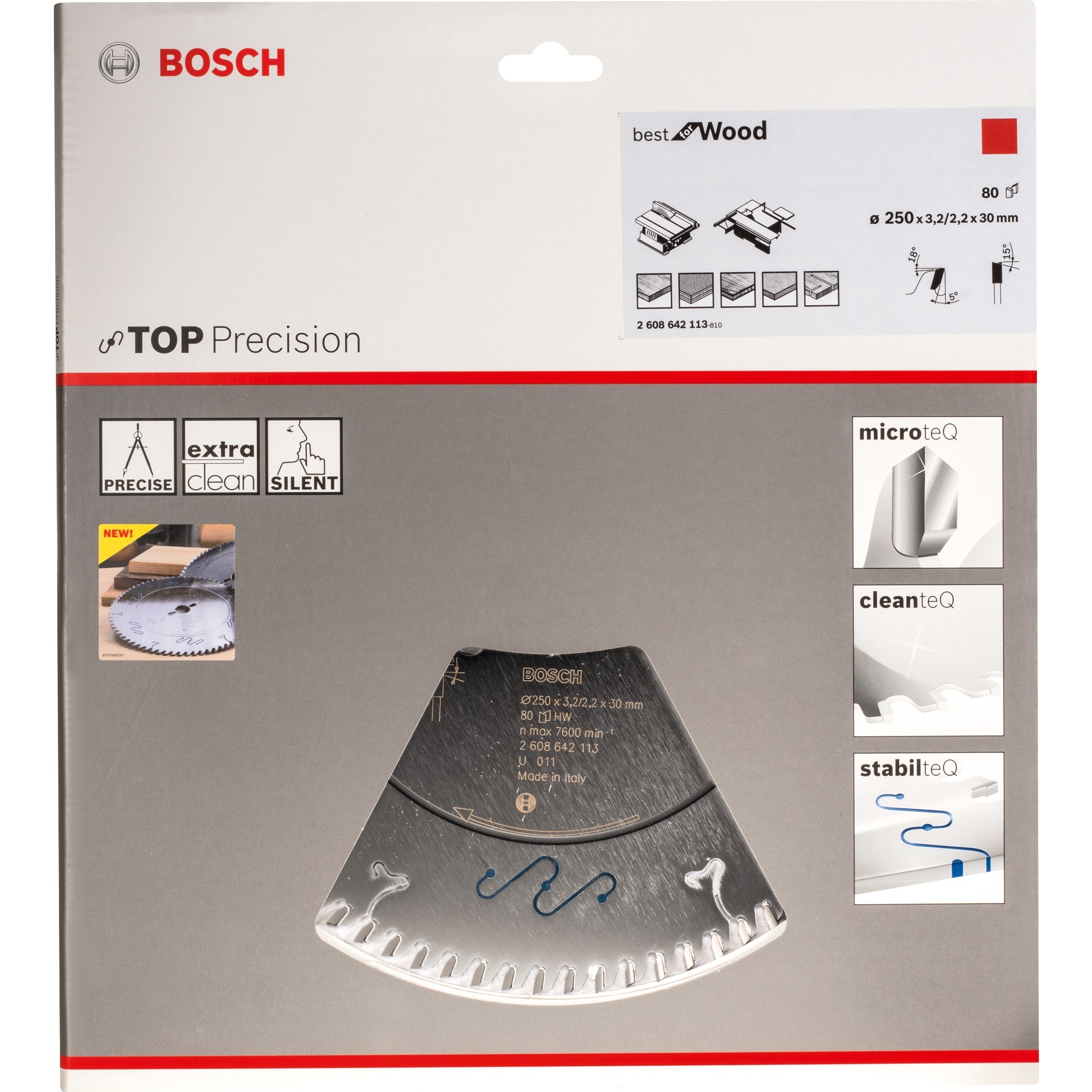 Kreissägeblatt Best for Wood, Ø 250mm, 80Z