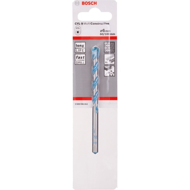 Bosch Mehrzweckbohrer CYL-9 MultiConstruction, Ø 6mm | 03165140044820 Bosch Mehrzweckbohrer CYL-9 MultiConstruction, Ø 6mm | 03165140044820