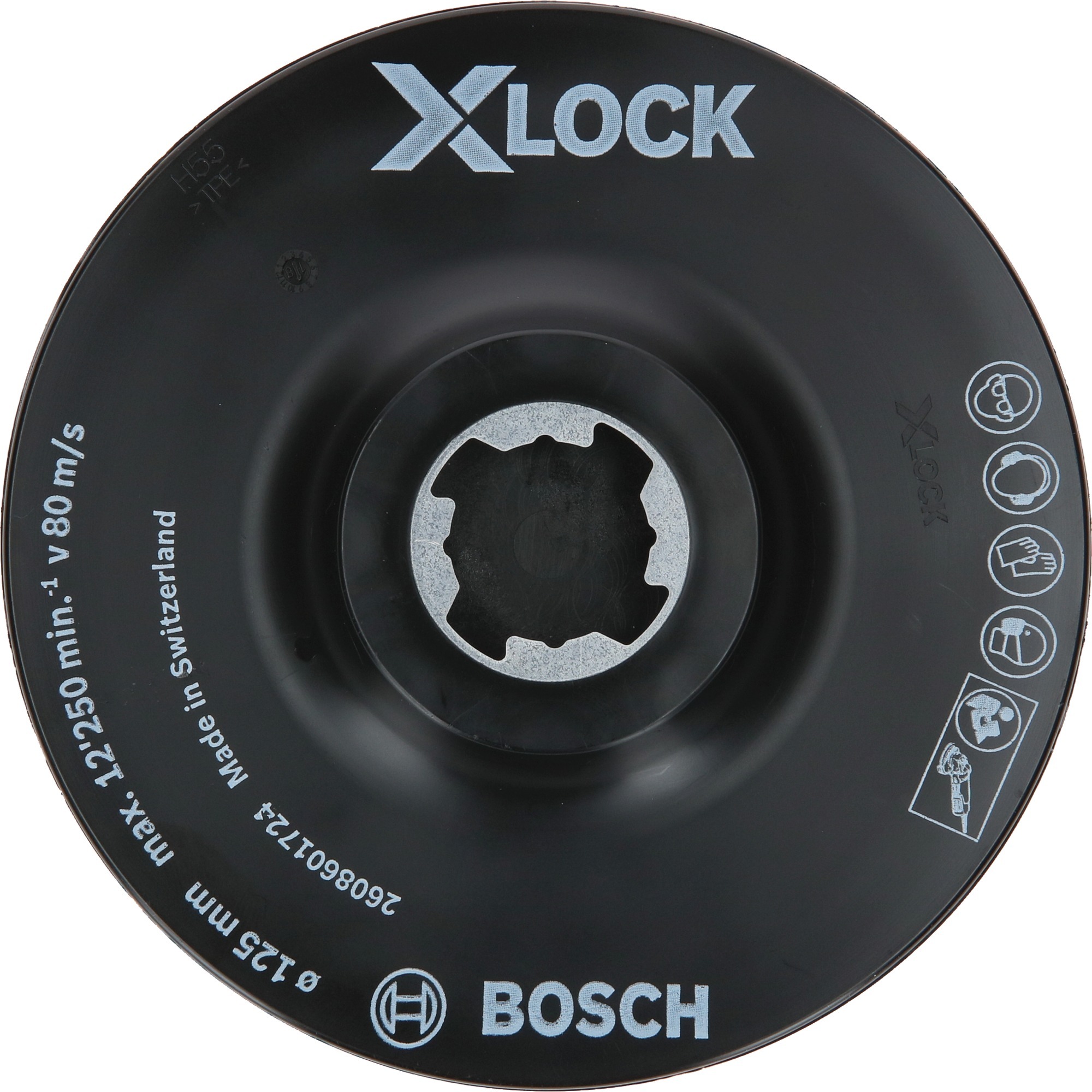 PRO Backing Pad, X-LOCK SCM Stützteller mit Mittelstift, Ø 125mm, Schleifteller