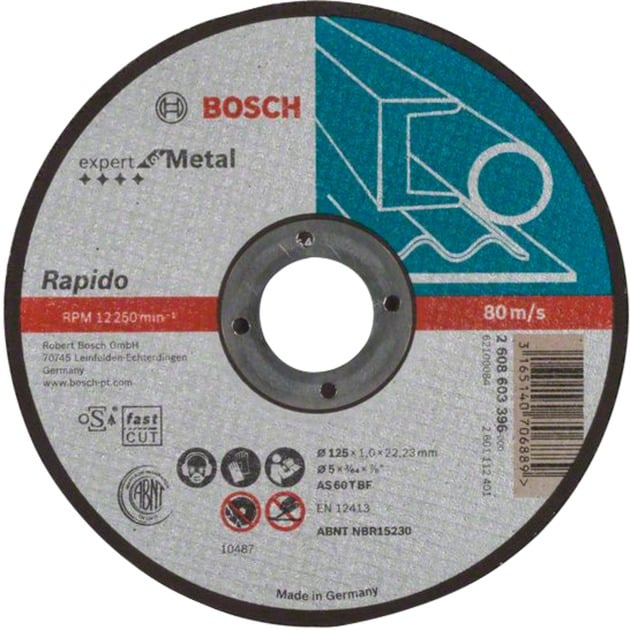 Bosch Trennscheibe Expert for Metal – Rapido, Ø 125mm | 03165140706889 Bosch Trennscheibe Expert for Metal – Rapido, Ø 125mm | 03165140706889