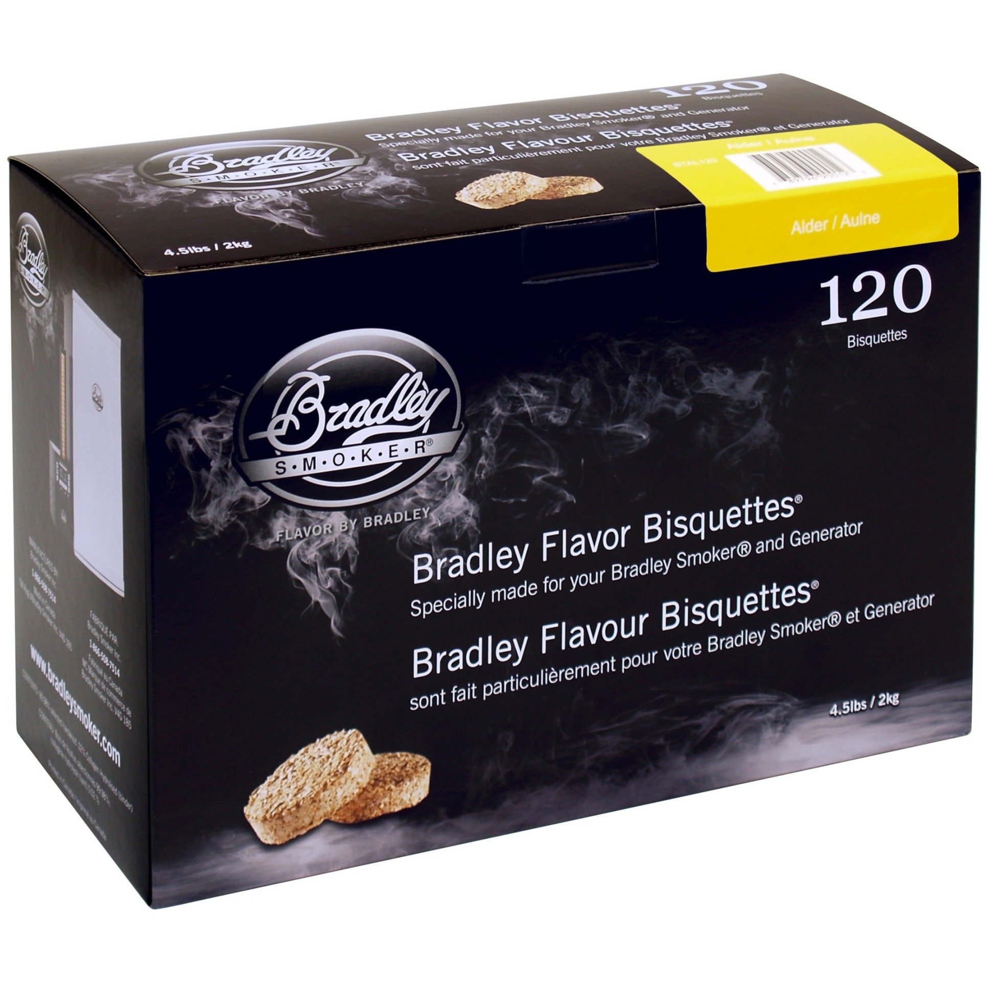 Bradley Erle Bisquetten, 120 Stück, Räucherholz | 00689796900123