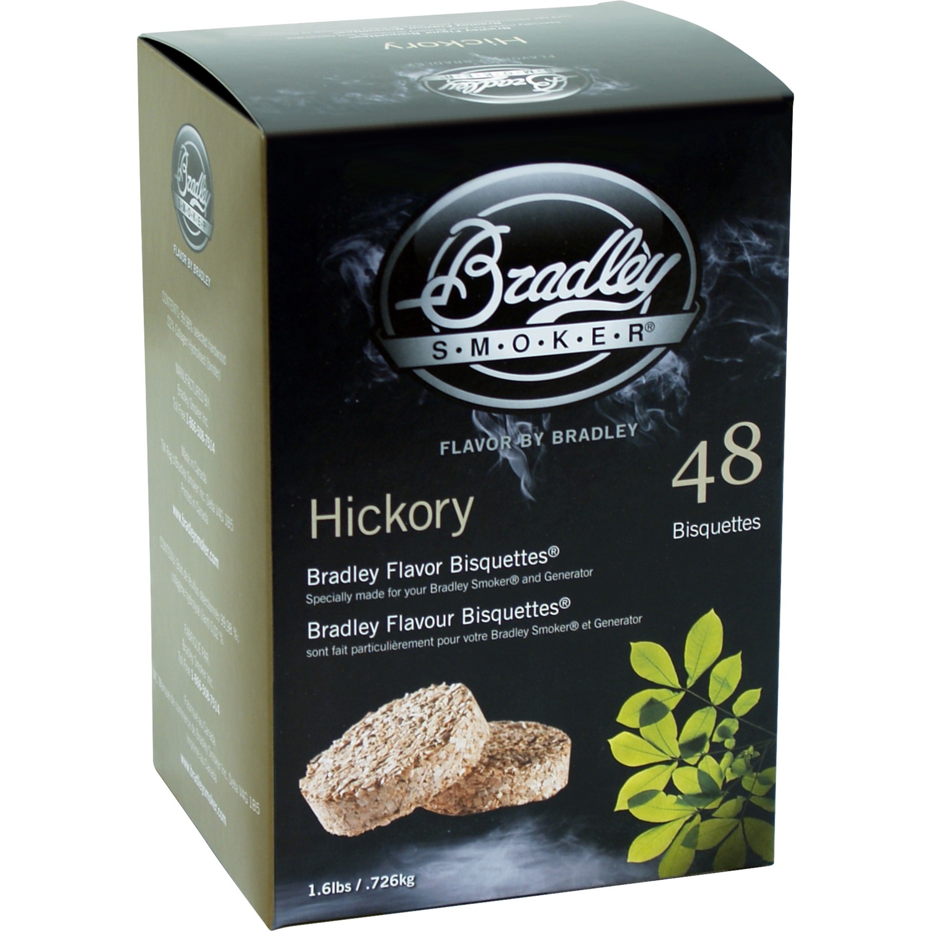 Bradley Hickory Bisquetten, 48 Stück, Räucherholz | 00689796220443