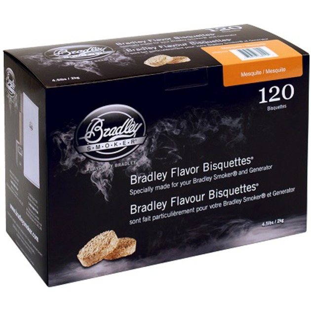 Bradley Mesquite Bisquetten, 120 Stück, Räucherholz | 00689796680124