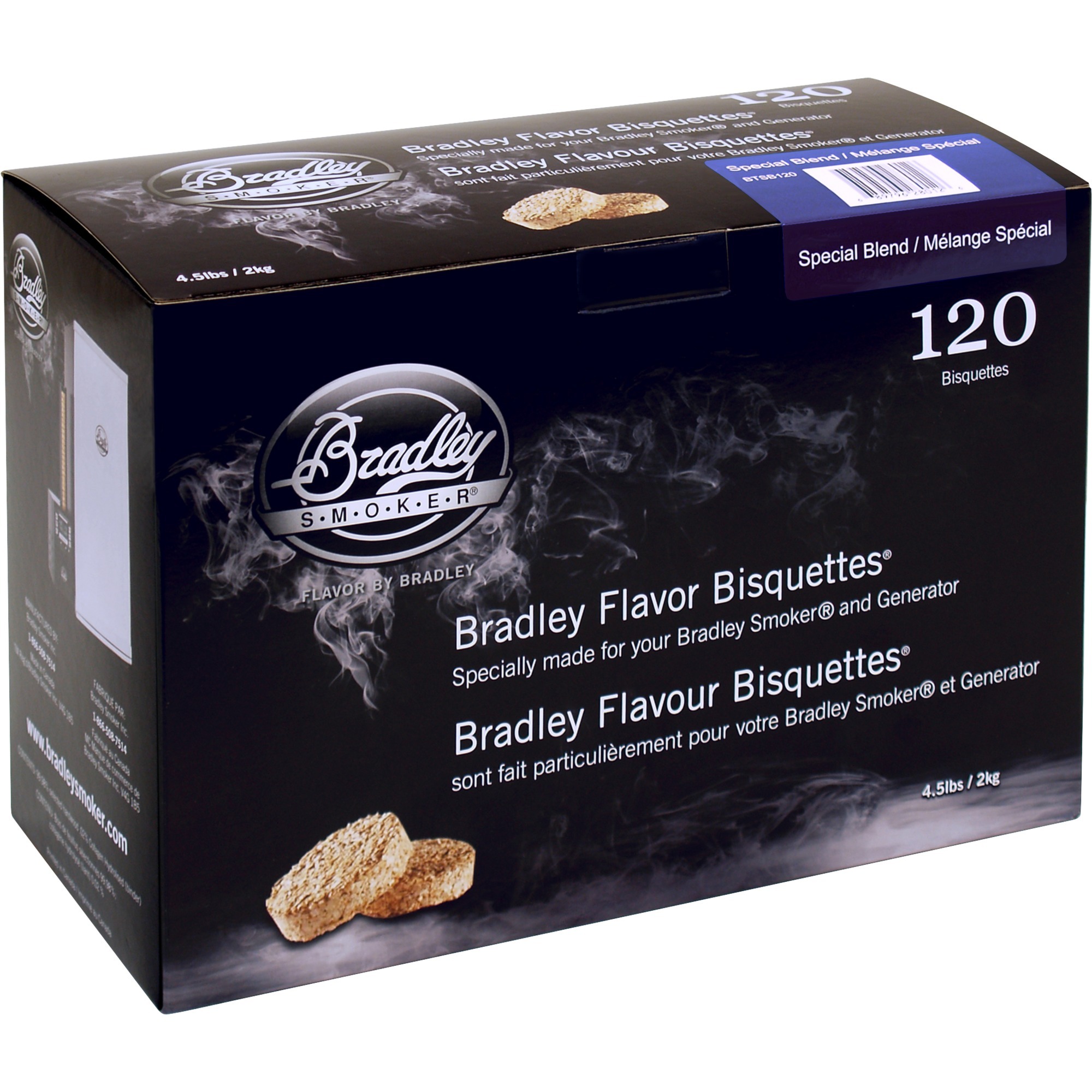 Bradley Spezial Melange Bisquetten, 120 Stück, Räucherholz | 00689796280126