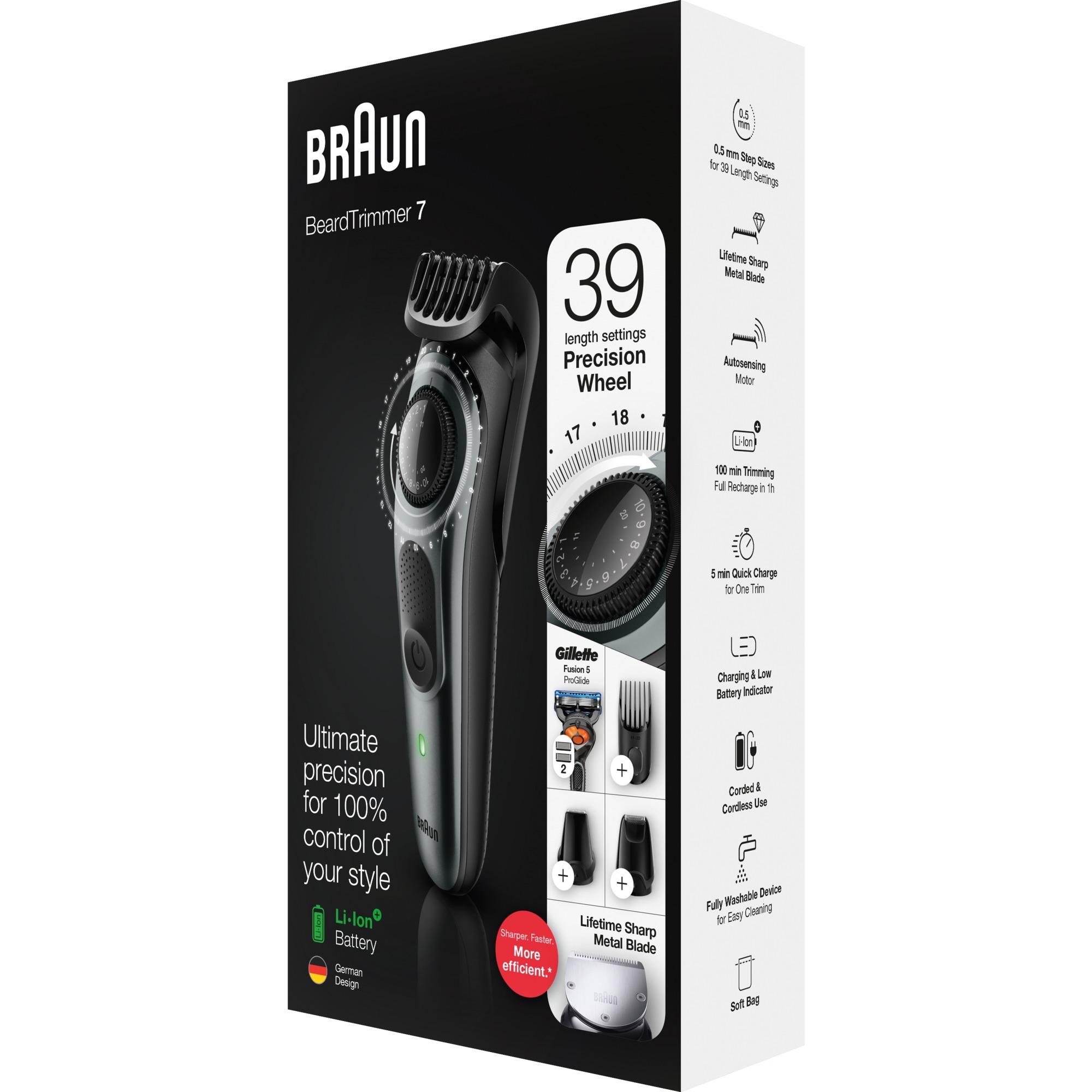 Braun BeardTrimmer 7 BT7220, Bartschneider | 04210201282051 Braun BeardTrimmer 7 BT7220, Bartschneider | 04210201282051
