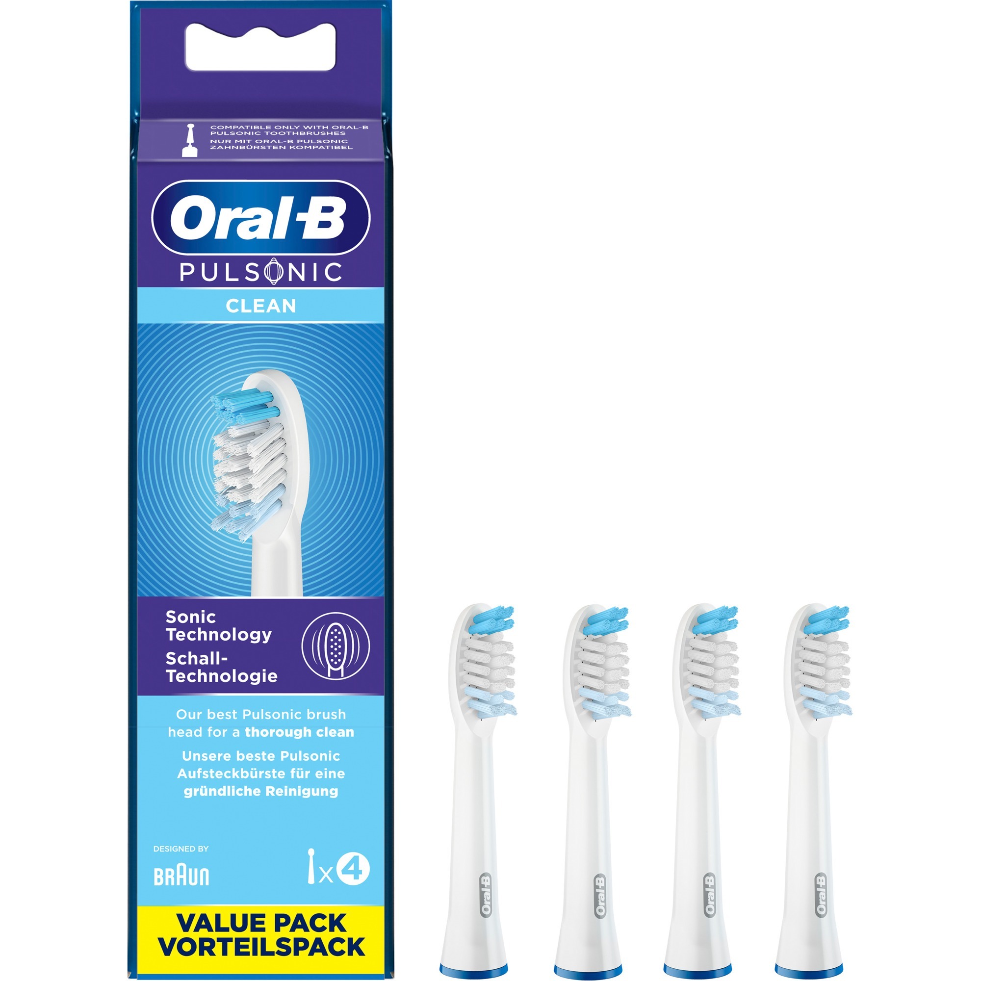 Oral-B Pulsonic Clean 4er, Aufsteckbürste
