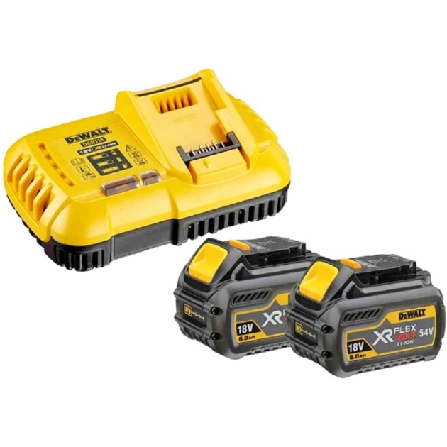 XR FLEXVOLT Akku Starterkit DCB118T2, inkl. 2x Akku 54Volt 2Ah, Set