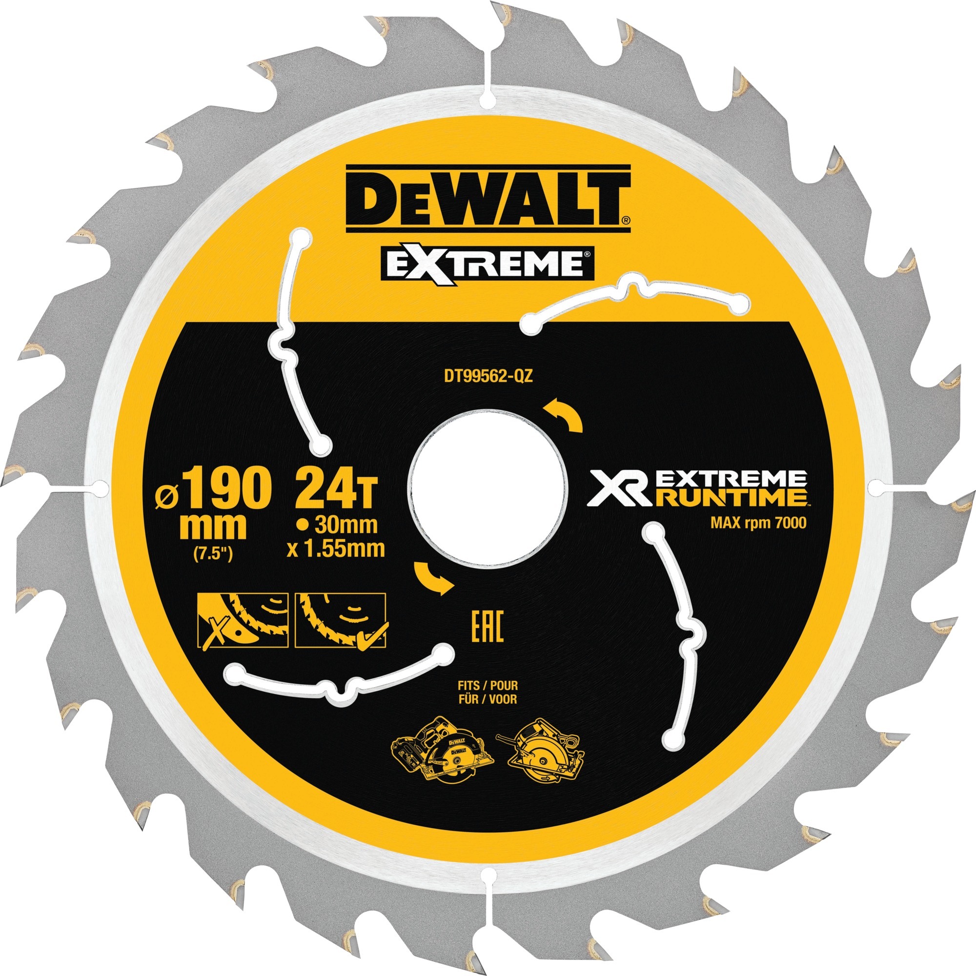 Dewalt Kreissägeblatt DT99562, 190mm / 30mm | 05035048542194 Dewalt Kreissägeblatt DT99562, 190mm / 30mm | 05035048542194