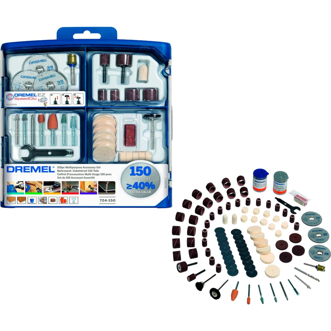 Dremel Mehrzweck-Zubehörset 150 Teile (724) | 08710364072835
