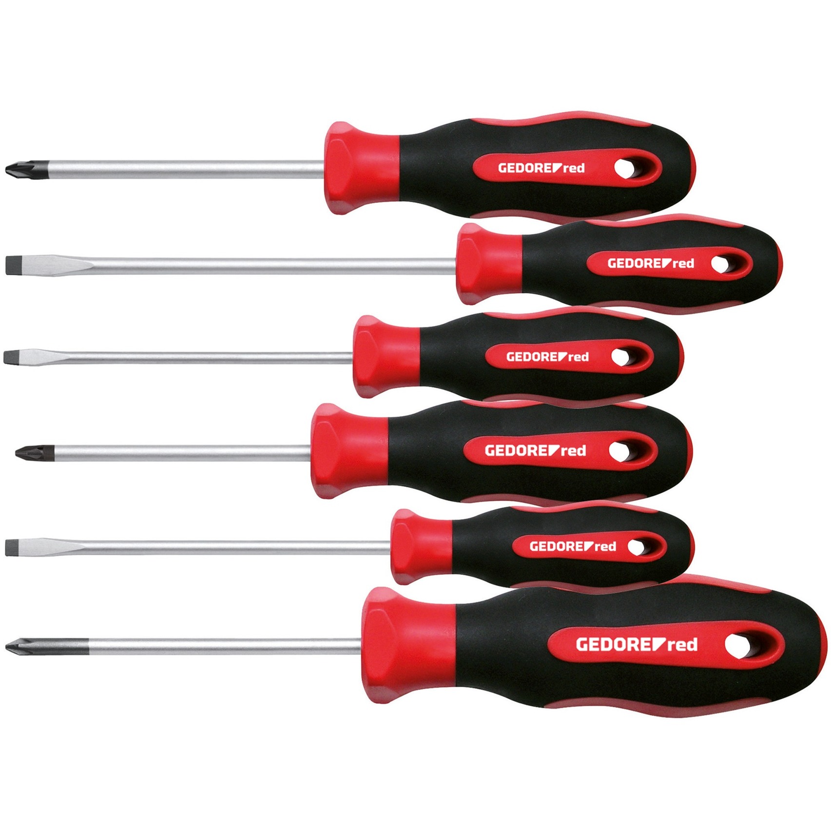 Gedore Red 2K-Schraubendreher-Satz, 6-teilig | 04060833012713 Gedore Red 2K-Schraubendreher-Satz, 6-teilig | 04060833012713