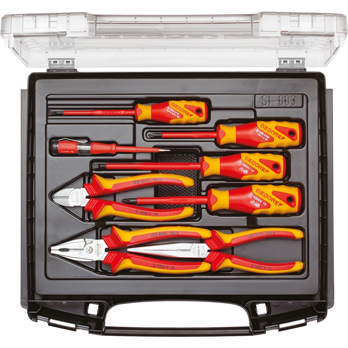 Gedore VDE-Werkzeugsatz 1828045, 8-teilig, Werkzeug-Set | 04010886857175 Gedore VDE-Werkzeugsatz 1828045, 8-teilig, Werkzeug-Set | 04010886857175