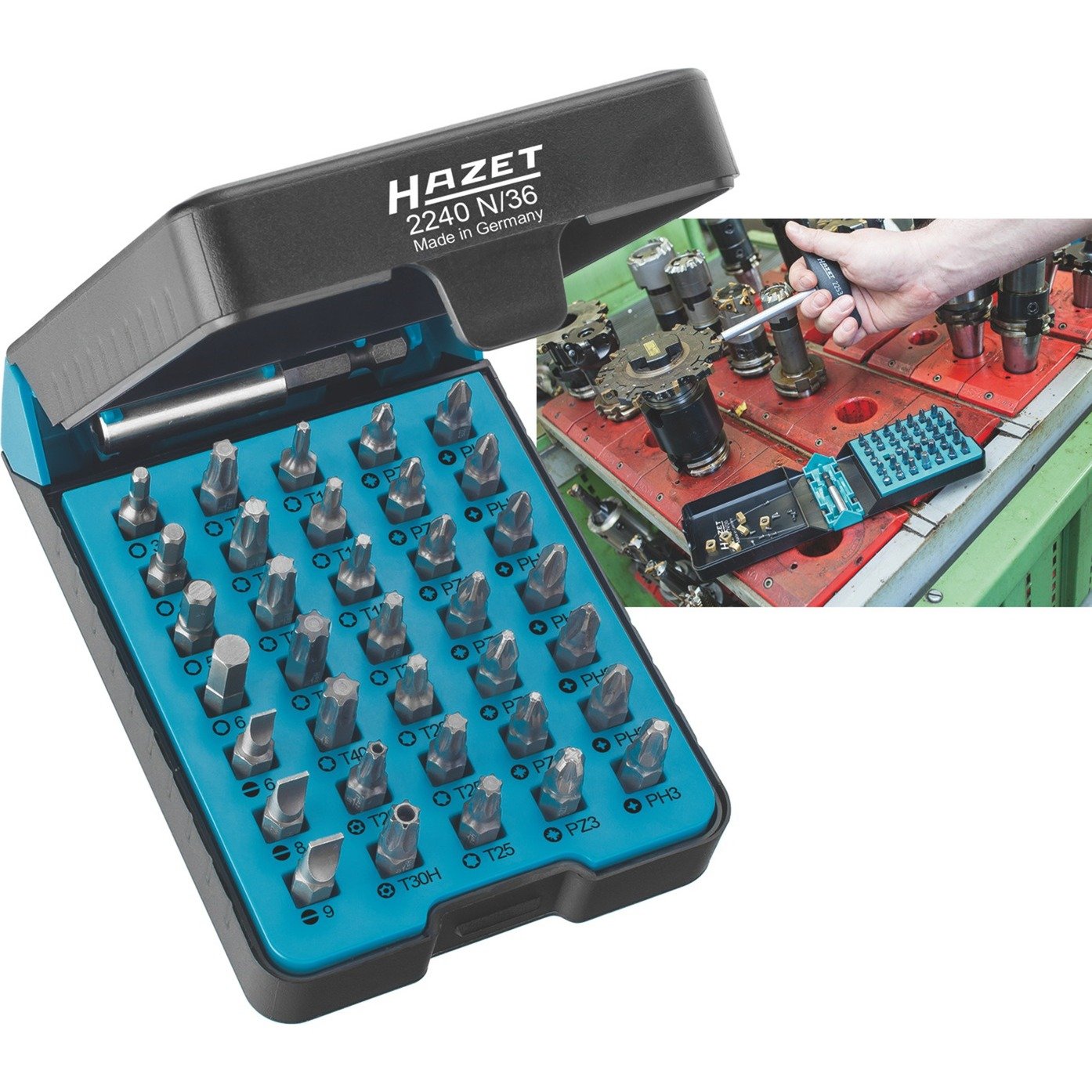Hazet Bit Satz „BitE“-Box 2240N/36, 1/4″, 36-teilig, Bit-Satz | 04000896187614 Hazet Bit Satz „BitE“-Box 2240N/36, 1/4″, 36-teilig, Bit-Satz | 04000896187614