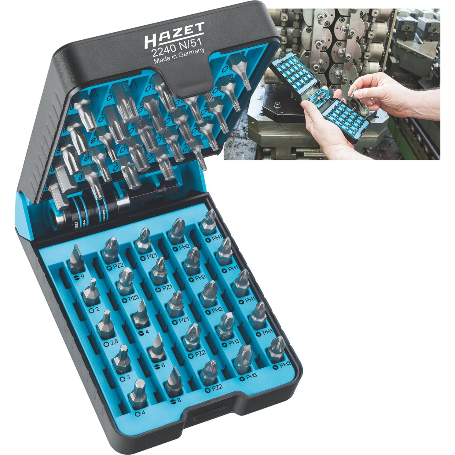 Hazet Bit-Satz „BitE“-Box 2240N/51, 1/4″, 51-teilig | 04000896187607 Hazet Bit-Satz „BitE“-Box 2240N/51, 1/4″, 51-teilig | 04000896187607
