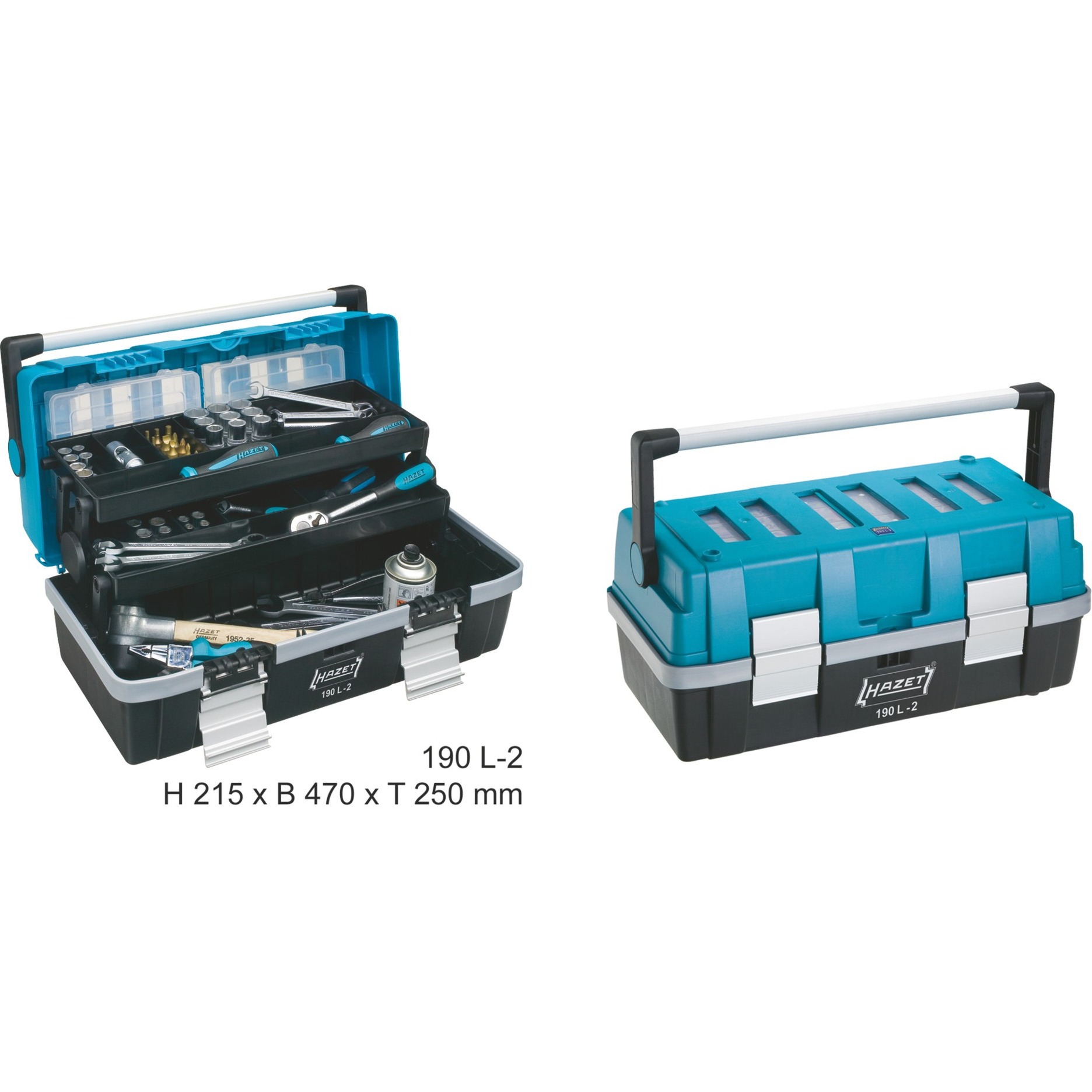 Hazet Kunststoff-Werkzeugkasten 190L-2, Werkzeugkiste | 04000896150533 Hazet Kunststoff-Werkzeugkasten 190L-2, Werkzeugkiste | 04000896150533