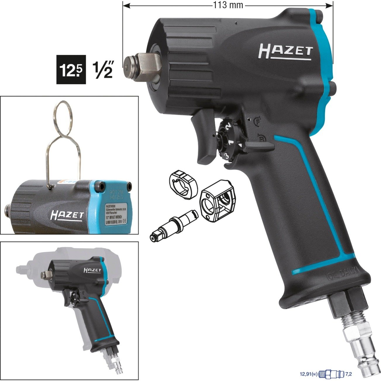 Hazet Schlagschrauber 9012M extra kurz | 04000896188987 Hazet Schlagschrauber 9012M extra kurz | 04000896188987