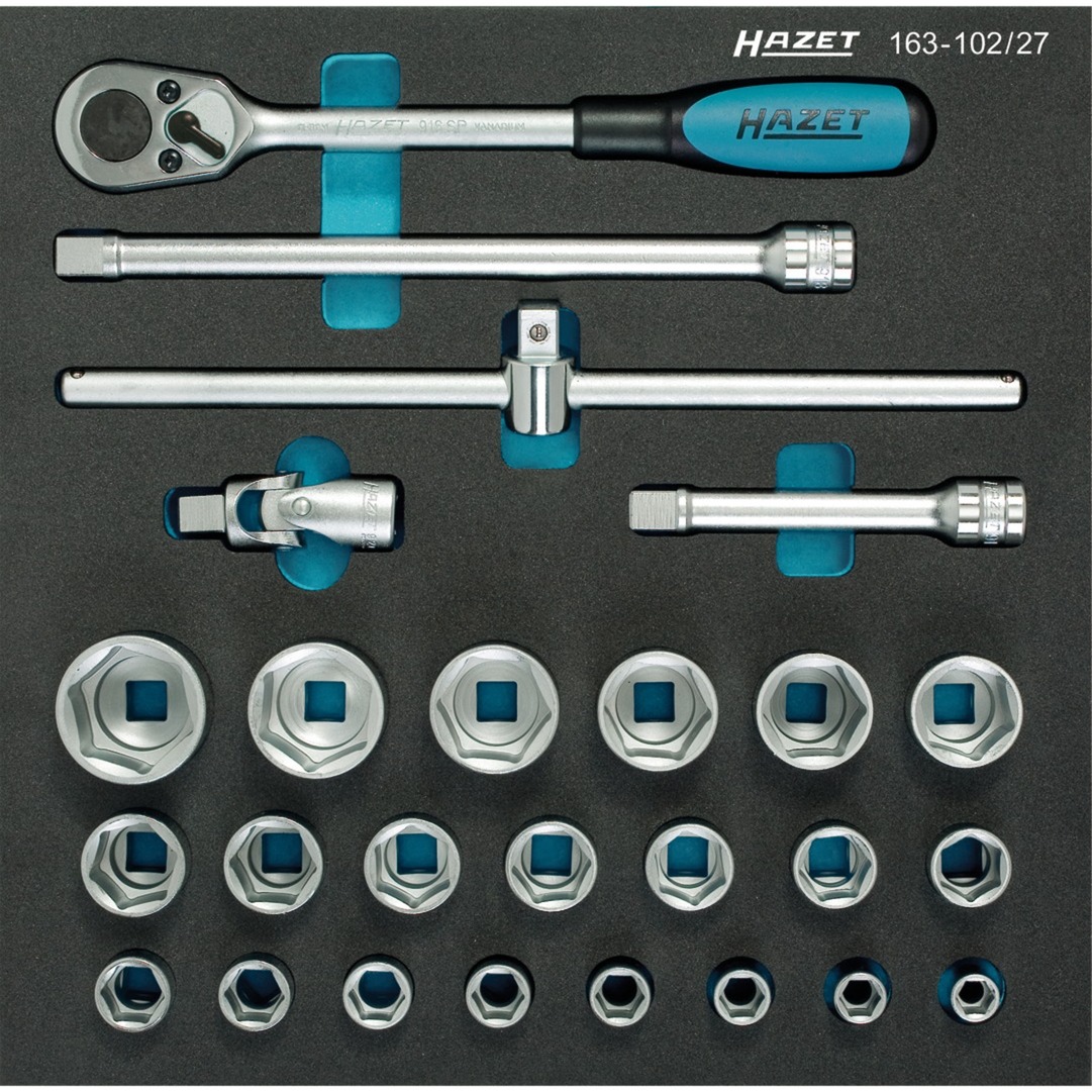 Hazet Steckschlüssel-Satz 163-102/27, Werkzeug-Set | 04000896145935 Hazet Steckschlüssel-Satz 163-102/27, Werkzeug-Set | 04000896145935