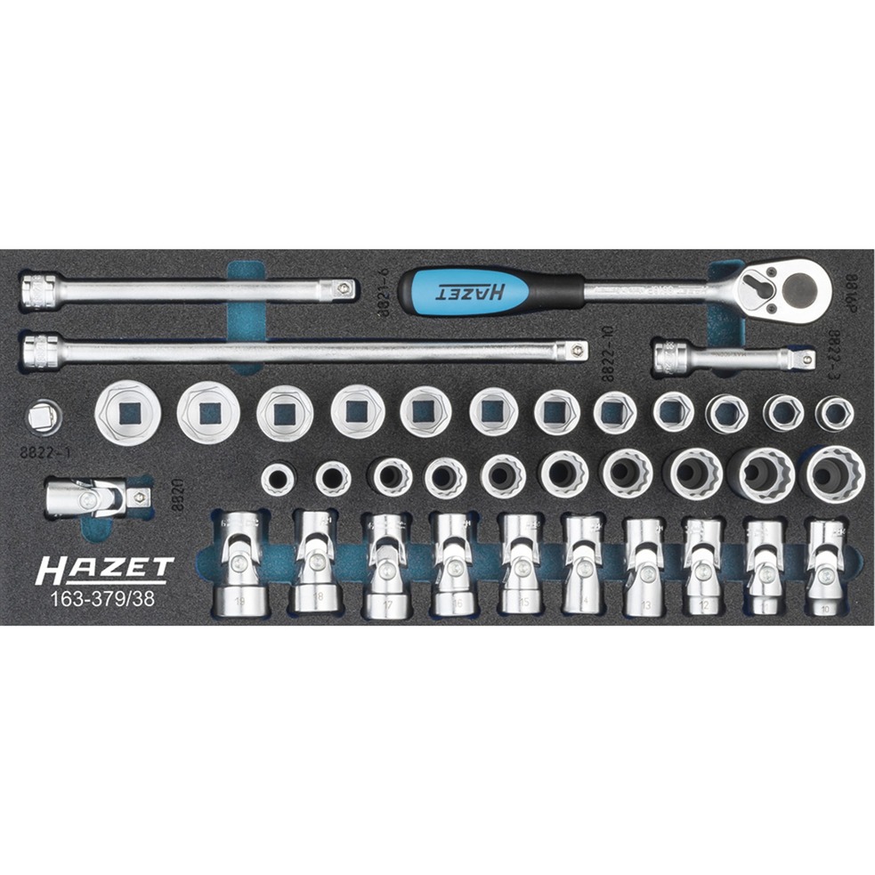 Hazet Steckschlüssel-Satz 163-379/38, Werkzeug-Set | 04000896196791 Hazet Steckschlüssel-Satz 163-379/38, Werkzeug-Set | 04000896196791