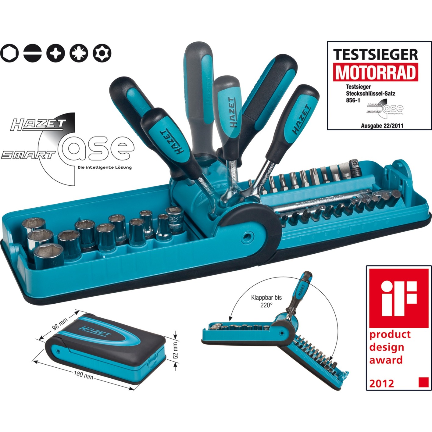 Steckschlüssel Satz 856-1, 1/4", Werkzeug-Set