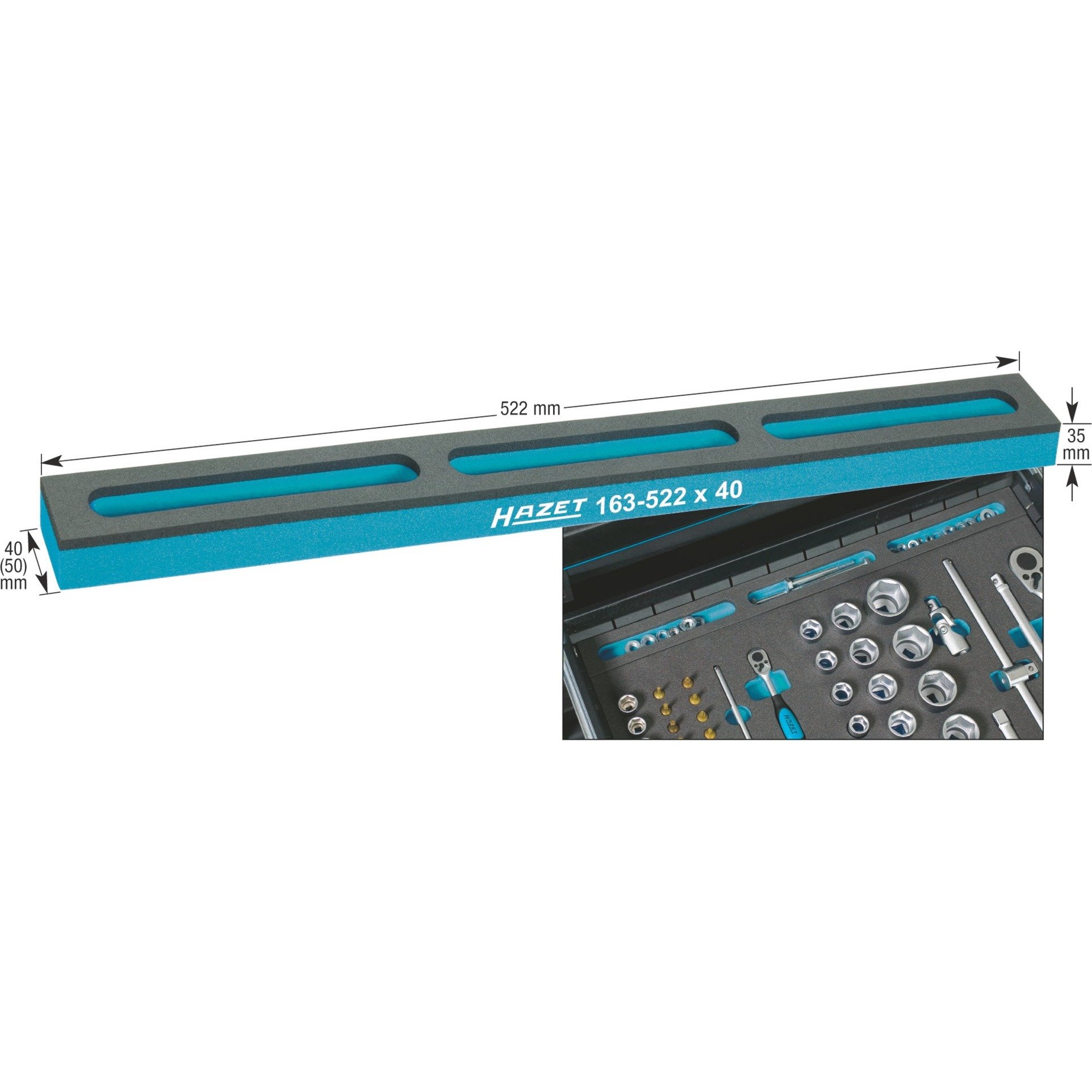 Hazet Weichschaum-Einlage 163-172X50 | 04000896154692 Hazet Weichschaum-Einlage 163-172X50 | 04000896154692