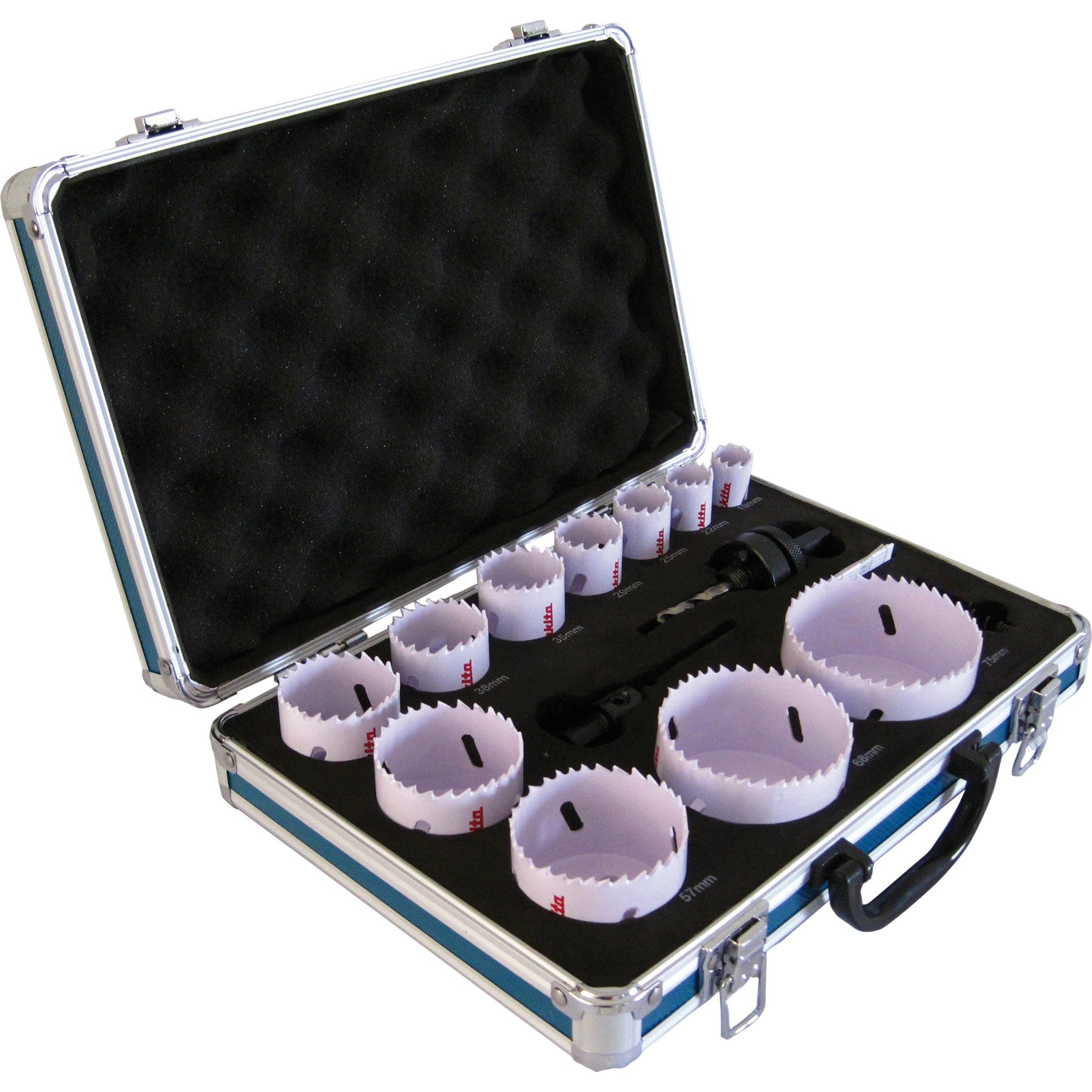 Makita BIM Lochsägen großes Sanitär-Set D-47298, Ø 19 – 75mm | 00088381424370 Makita BIM Lochsägen großes Sanitär-Set D-47298, Ø 19 – 75mm | 00088381424370