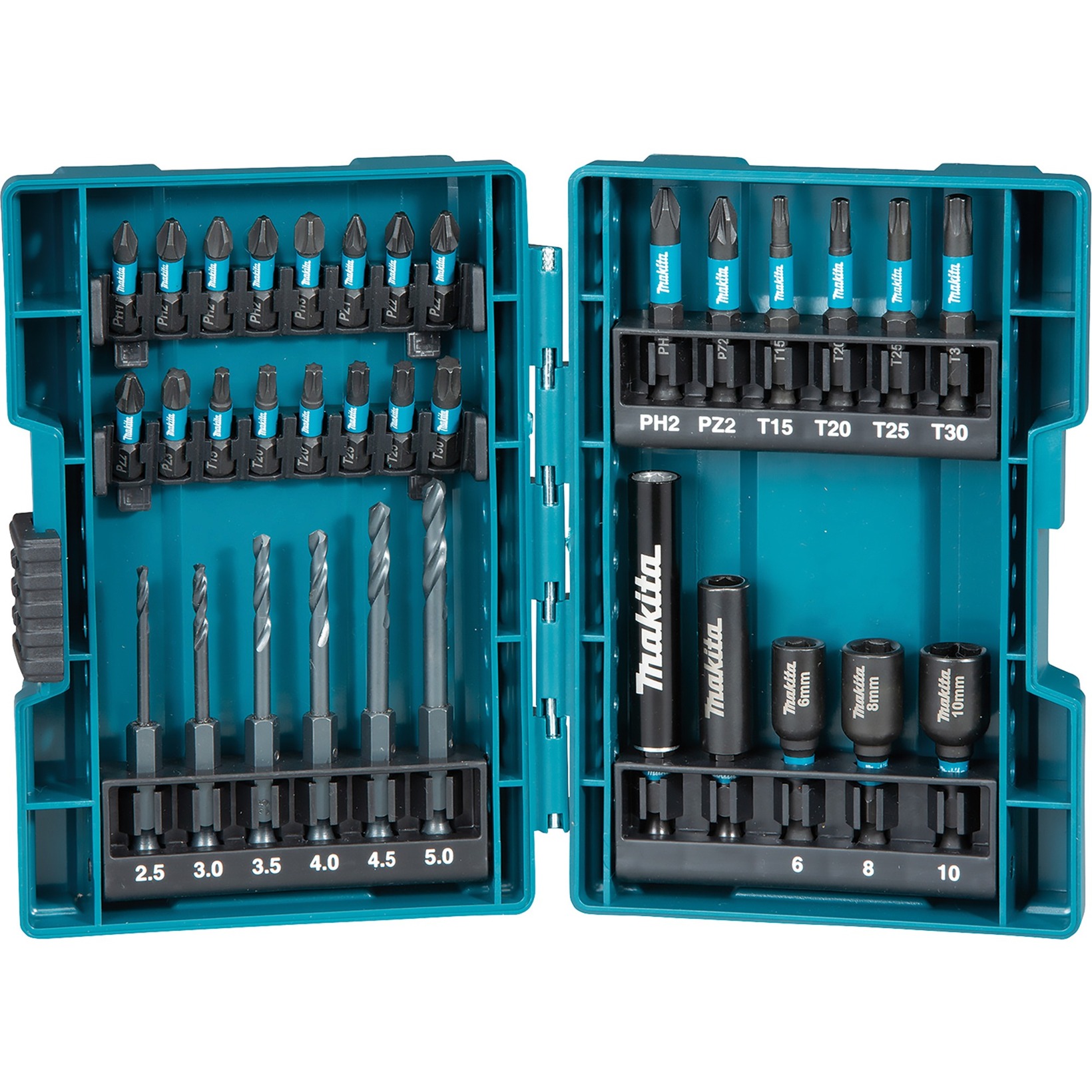 Bohrer- & Bit-Satz Impact Black B-66896, 33-teilig