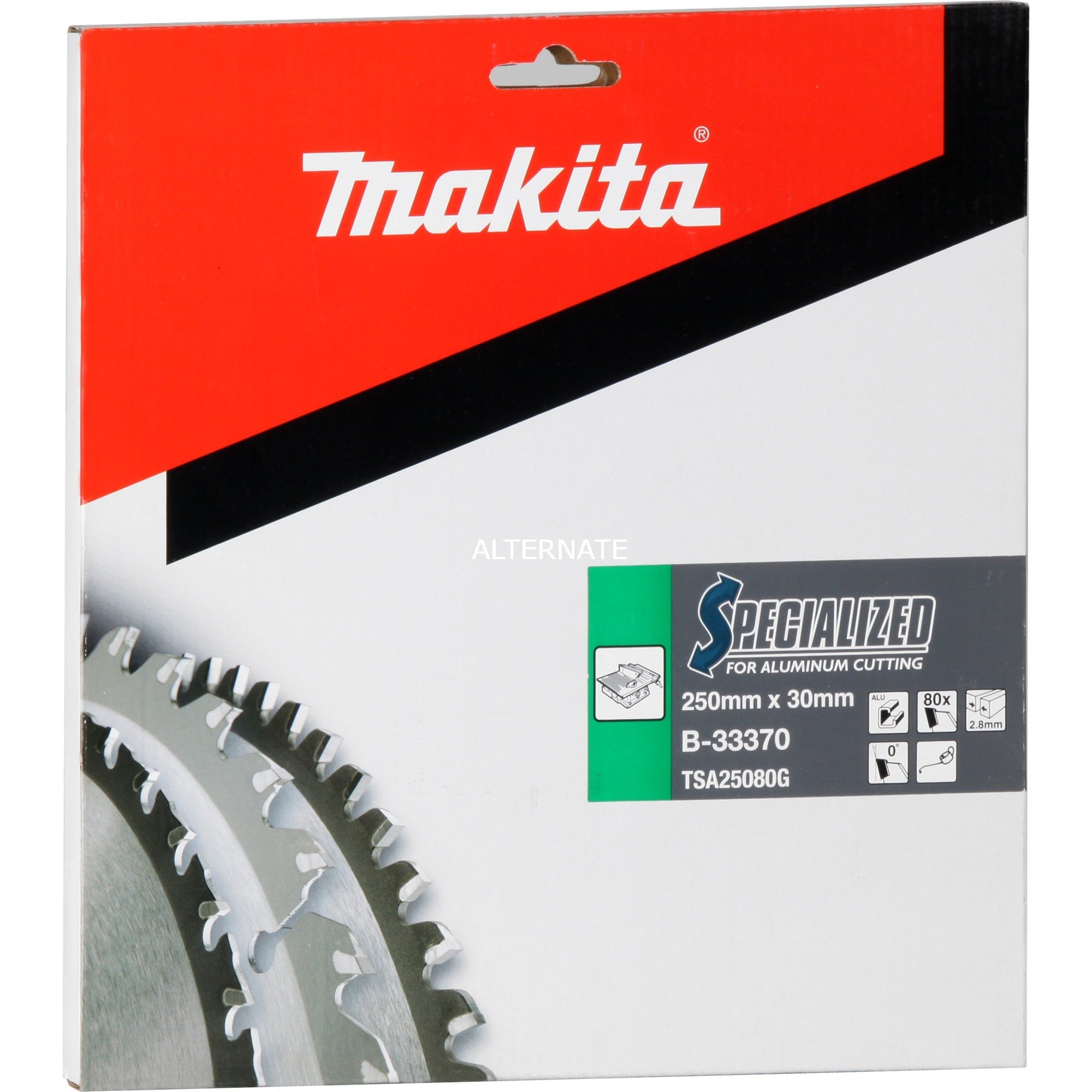 Makita Kreissägeblatt B-33370 SPECIALIZED for Aluminium, Ø 250mm, 80Z | 00088381422253 Makita Kreissägeblatt B-33370 SPECIALIZED for Aluminium, Ø 250mm, 80Z | 00088381422253