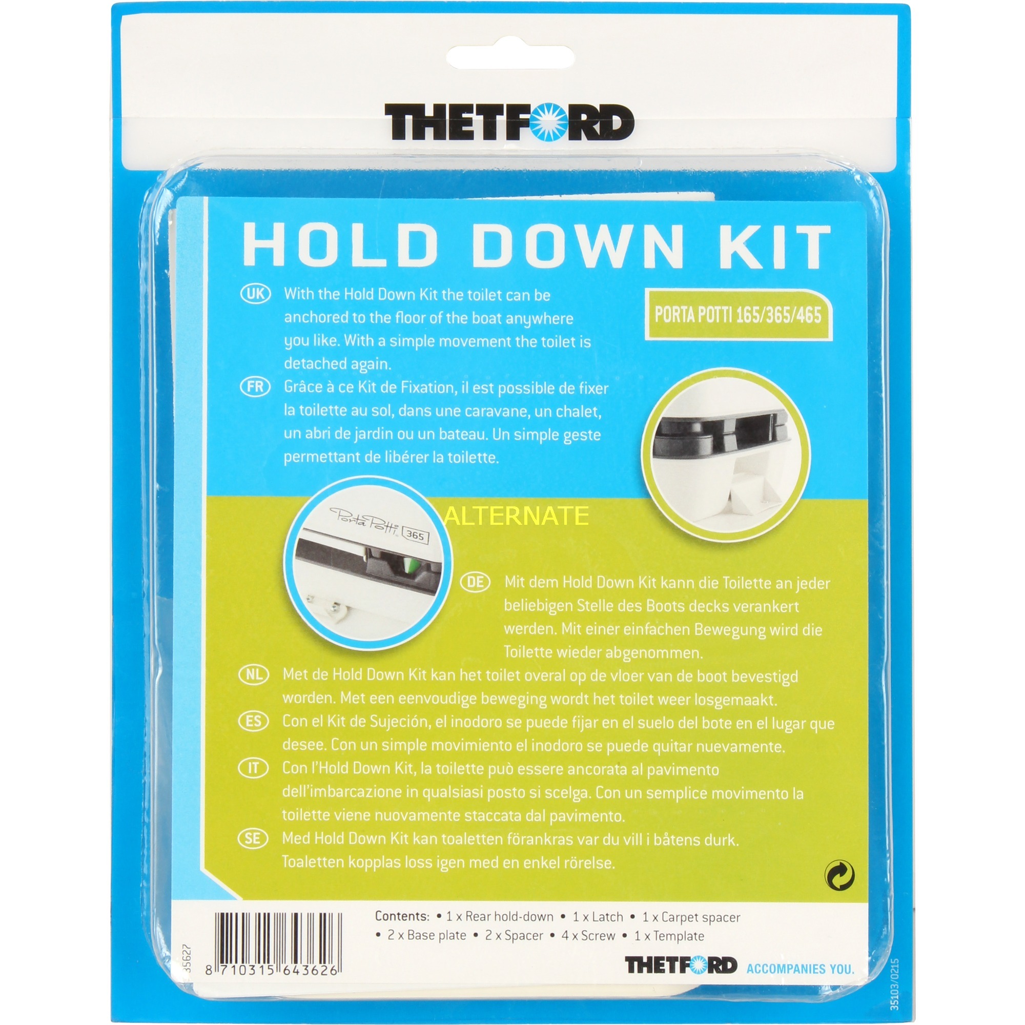 Thetford Hold Down Kit, Halterung | 08710315643626 Thetford Hold Down Kit, Halterung | 08710315643626