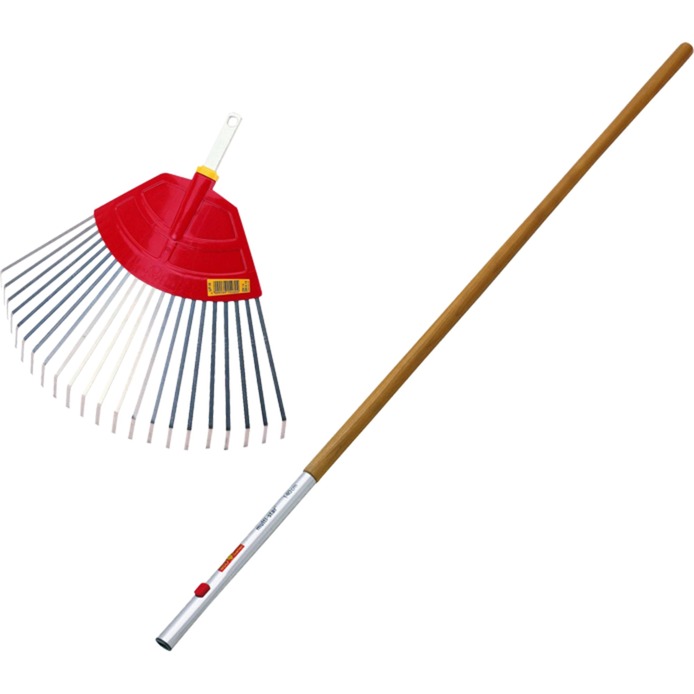 Wolf-Garten Fächerbesen UF-M + Eschenholz-Stiel ZM 140 Set, multi-star, Rechen | 04008423882407