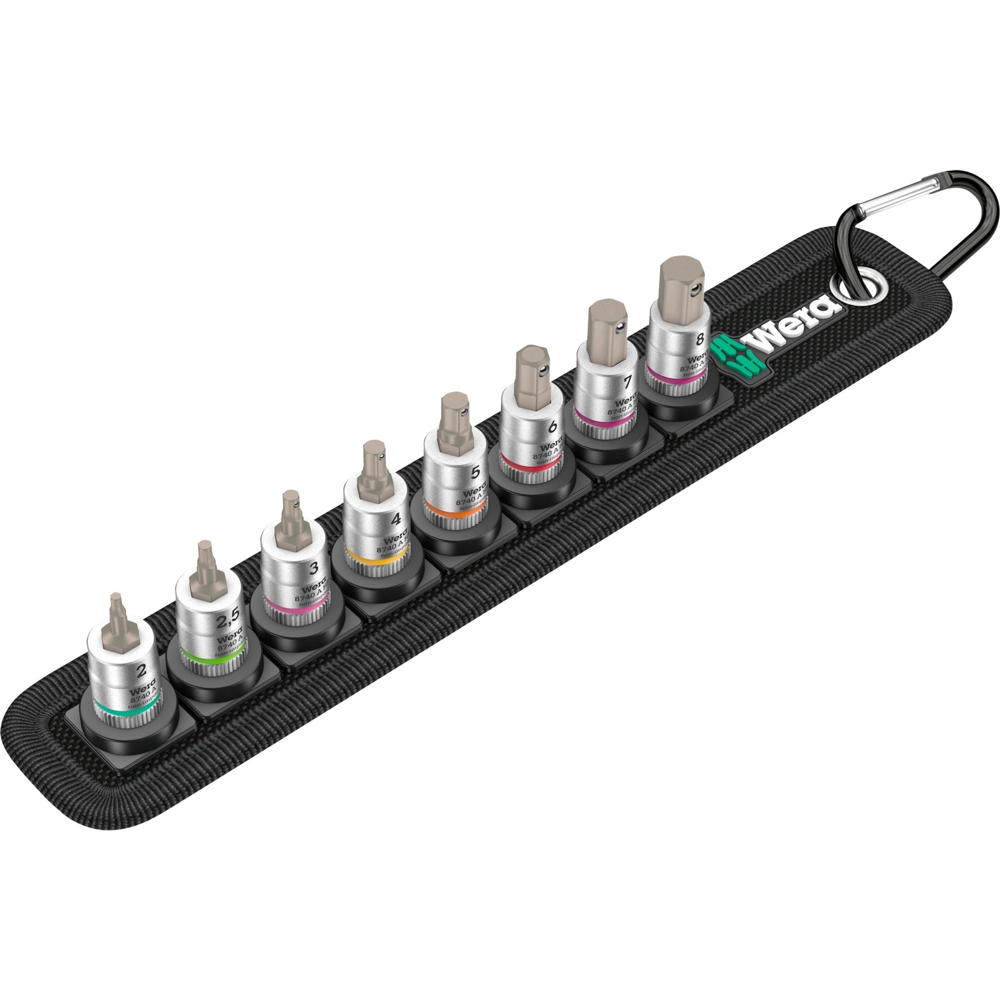 Wera Zyklop Bitnuss-Satz Belt A2 Innensechskant, 8-teilig, Steckschlüssel | 04013288190765 Wera Zyklop Bitnuss-Satz Belt A2 Innensechskant, 8-teilig, Steckschlüssel | 04013288190765