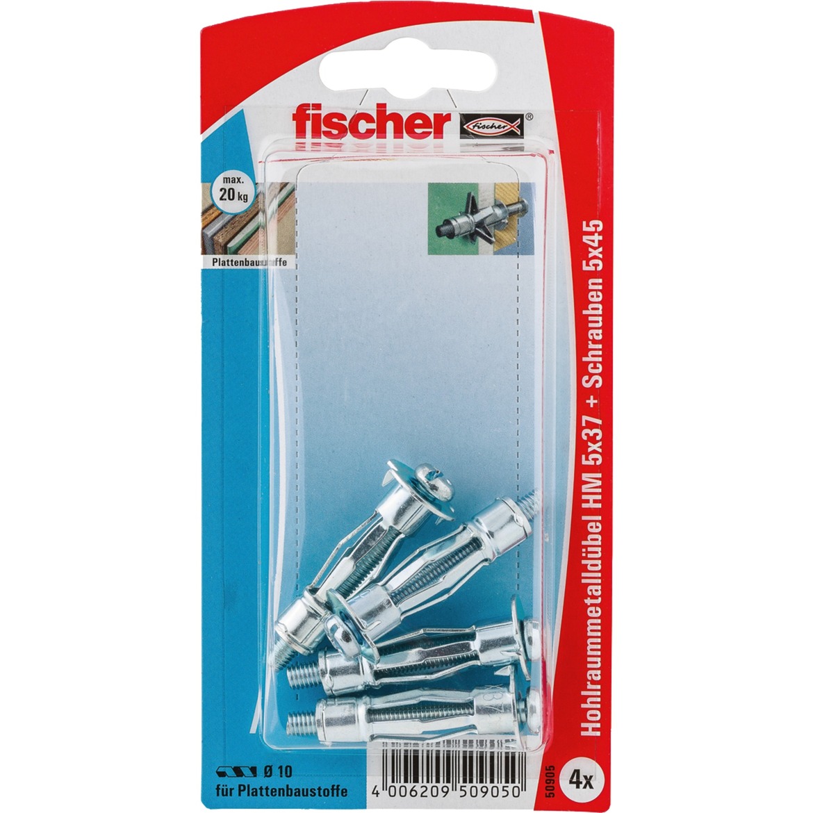 Hohlraum-Metalldübel HM 5x37 SK