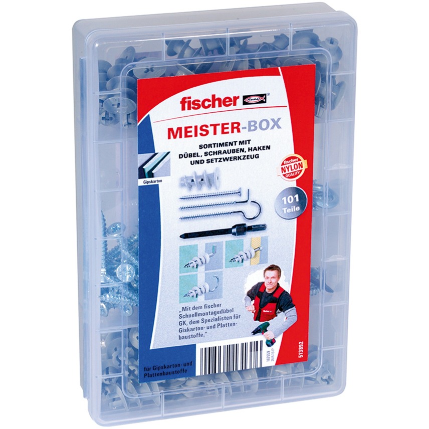 Fischer Meister-Box GK + Schrauben + Haken, Dübel | 04048962131376 Fischer Meister-Box GK + Schrauben + Haken, Dübel | 04048962131376
