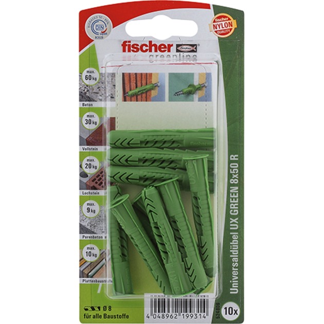 Universaldübel UX GREEN 8x50 R K