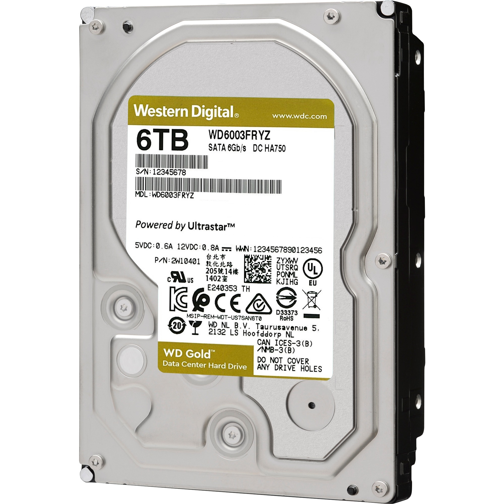 WD Gold 6 TB, Festplatte | 00718037855936 WD Gold 6 TB, Festplatte | 00718037855936