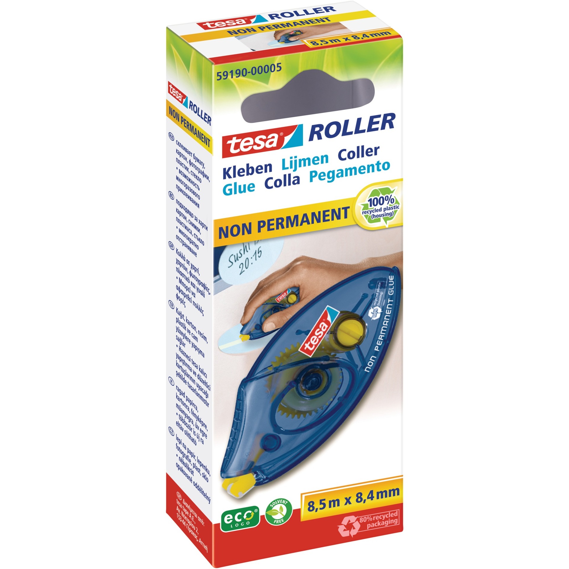 Tesa Kleberoller non Permanent ecoLogo Einwegroller | 04042448110930 Tesa Kleberoller non Permanent ecoLogo Einwegroller | 04042448110930