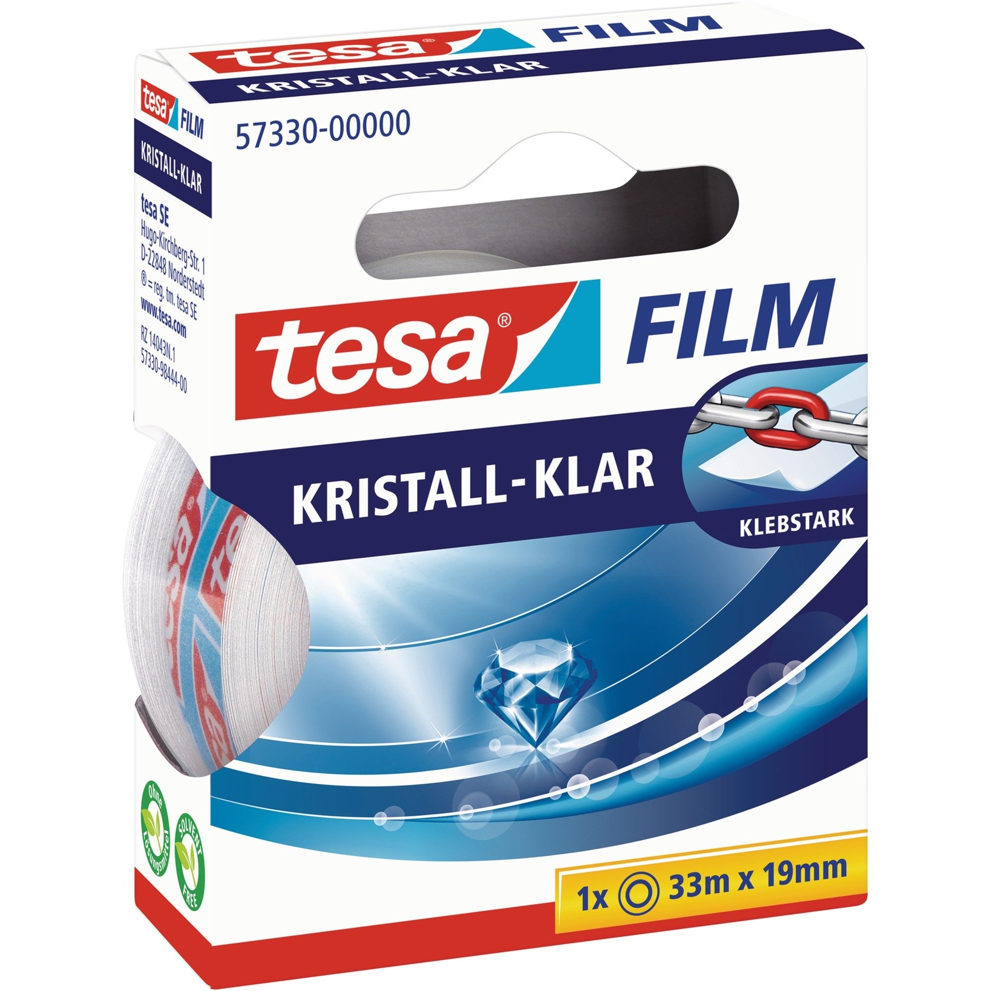Tesa kristall-klar, 1 Rolle, 19mm, Klebeband | 04042448040039